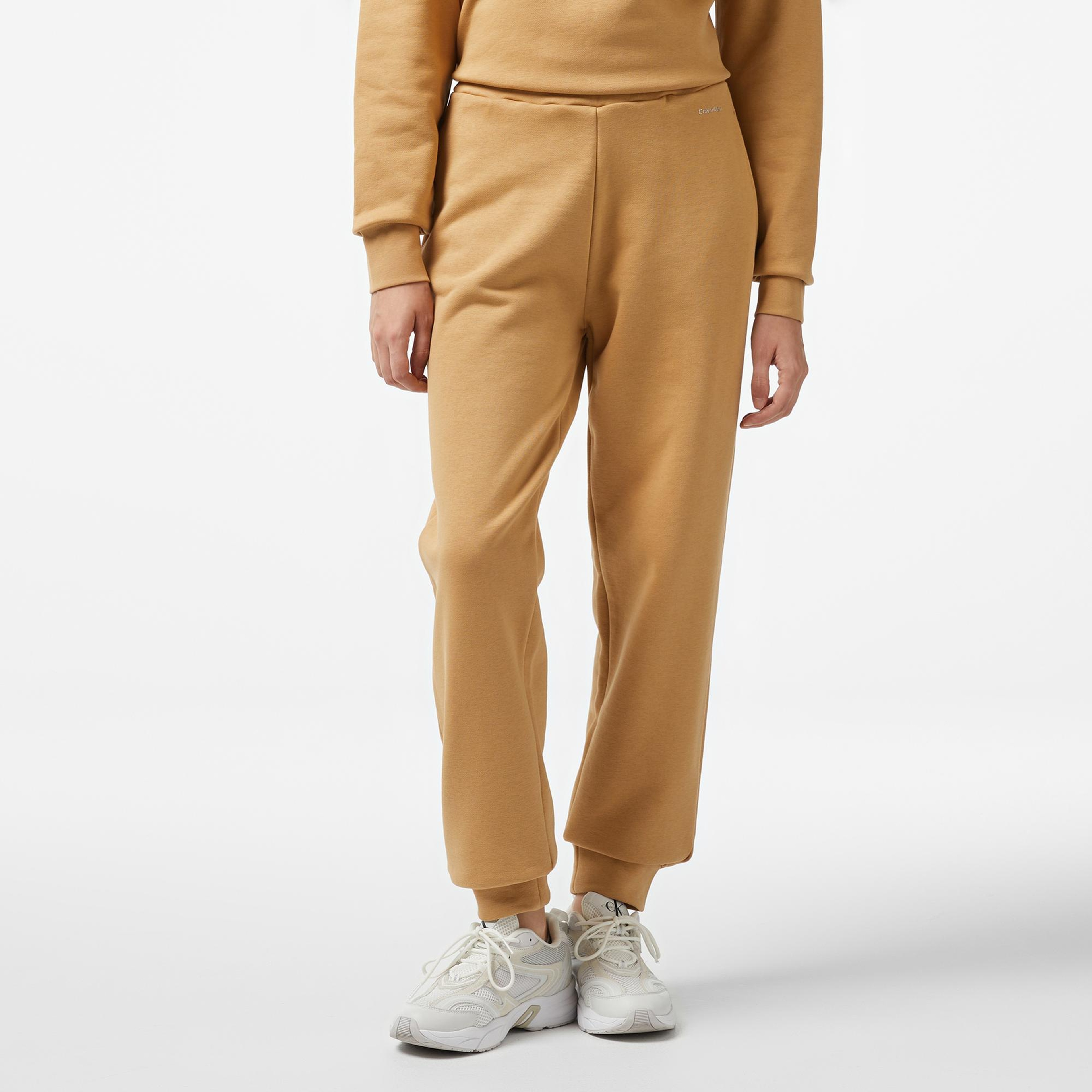 Calvin Klein Nano Logo Relaxed Kadın Kahverengi Eşofman Altı