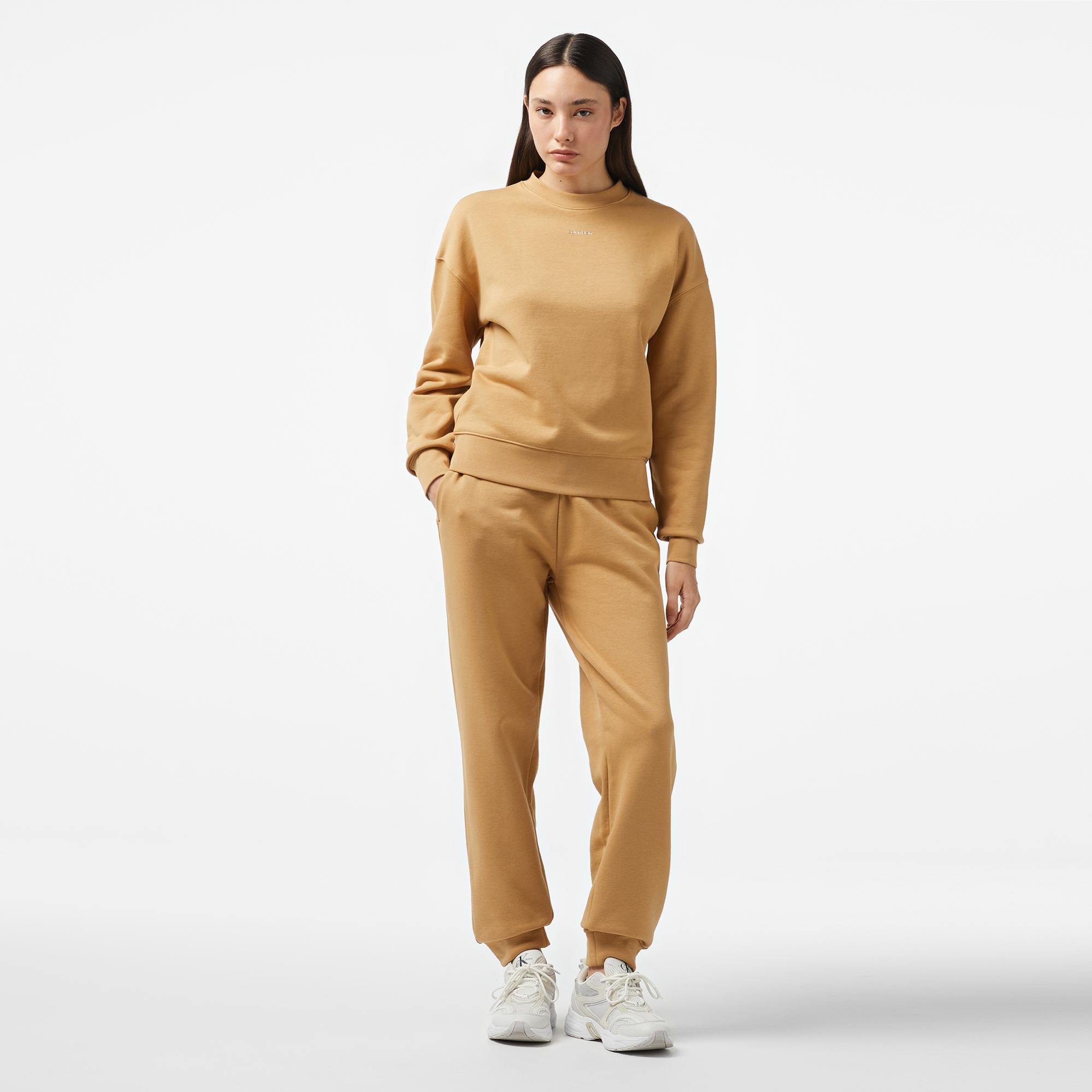 Calvin Klein Nano Logo Relaxed Kadın Kahverengi Eşofman Altı