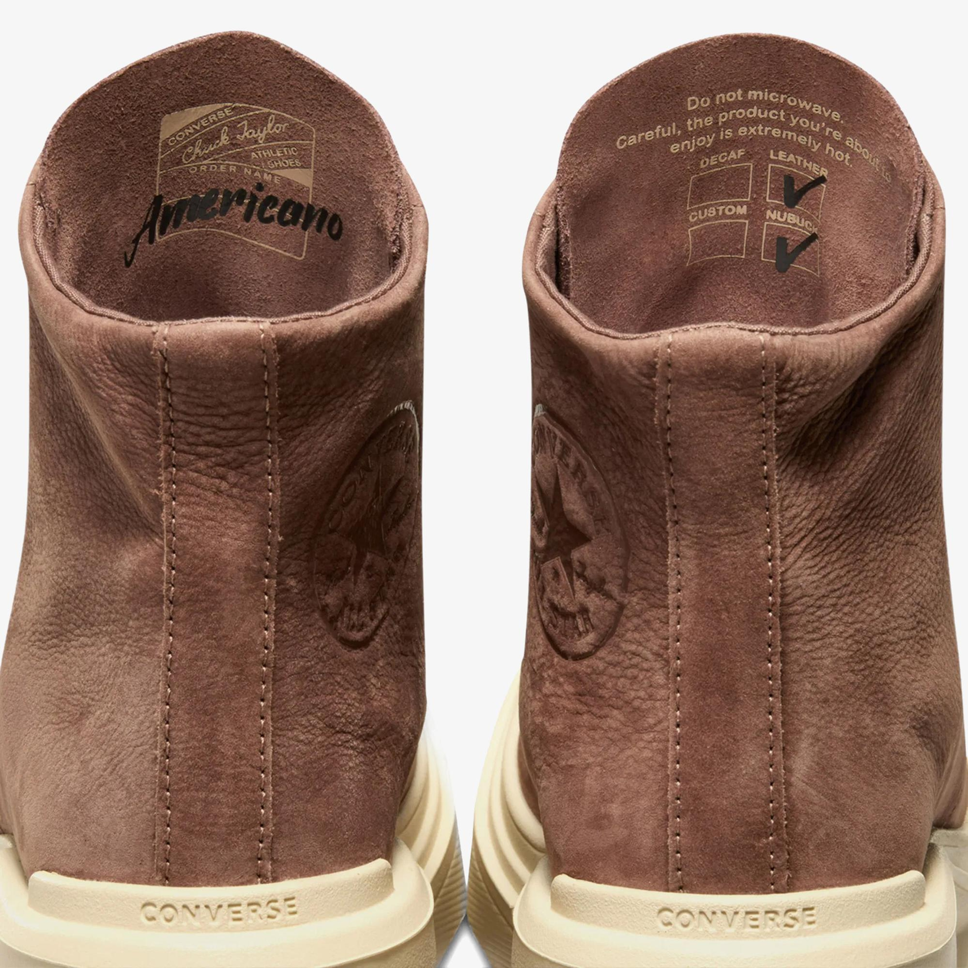 Converse Chuck 70 De Luxe Wedge Kadın Kahverengi Deri Platform Sneaker