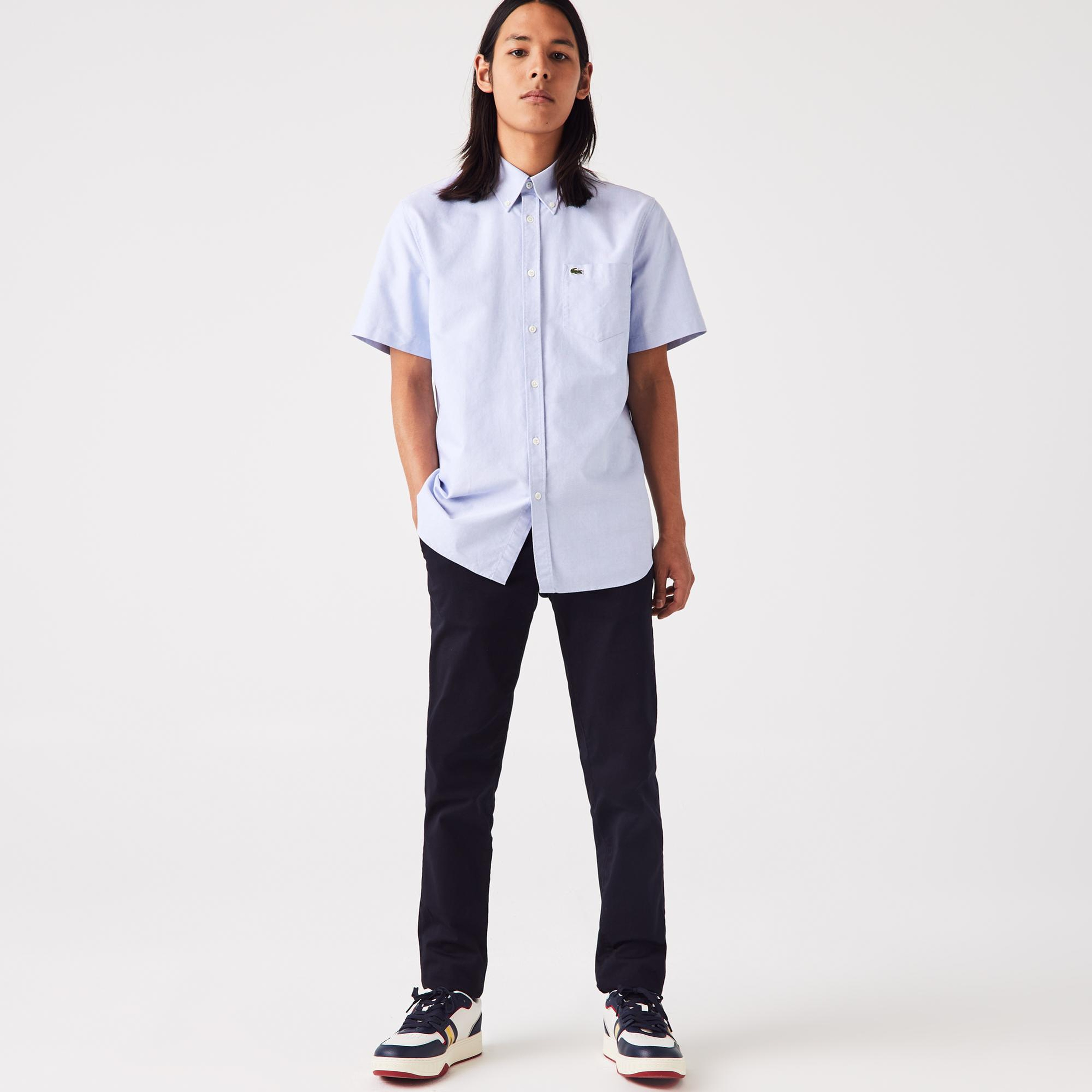 Erkek Slim Fit Chino Siyah Pantolon