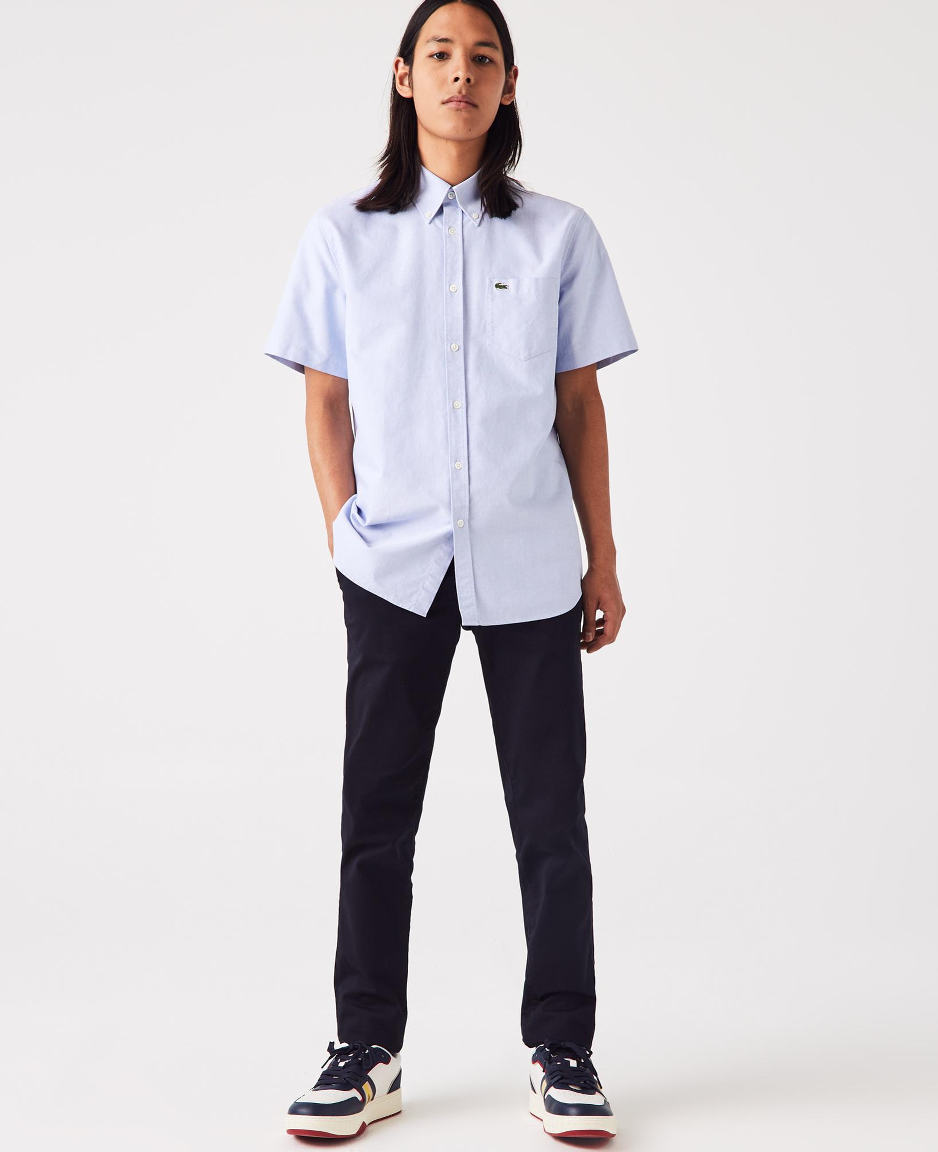 Erkek Slim Fit Chino Siyah Pantolon