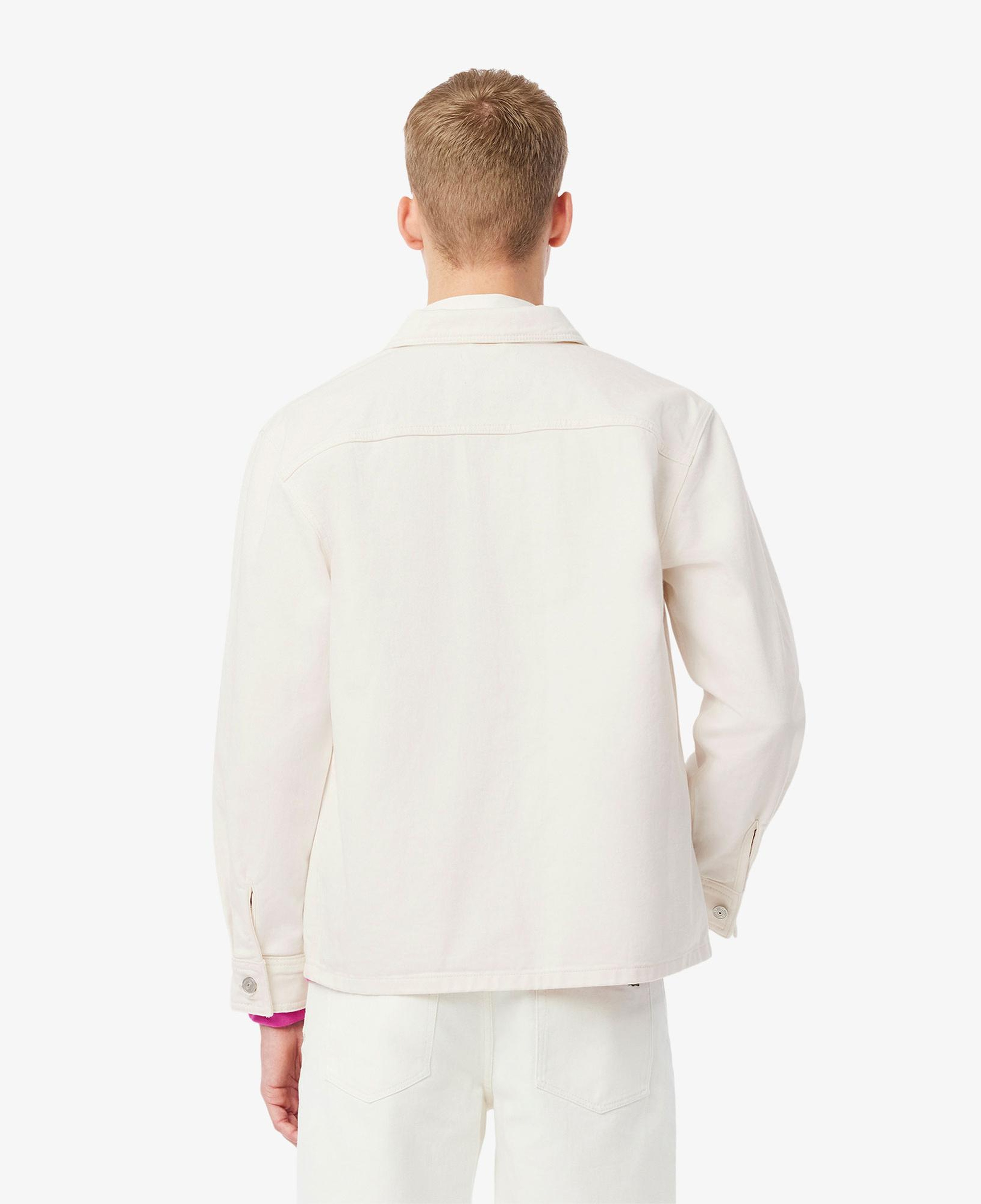 Lacoste Erkek Oversize Fit Gömlek Yaka Denim Krem Ceket