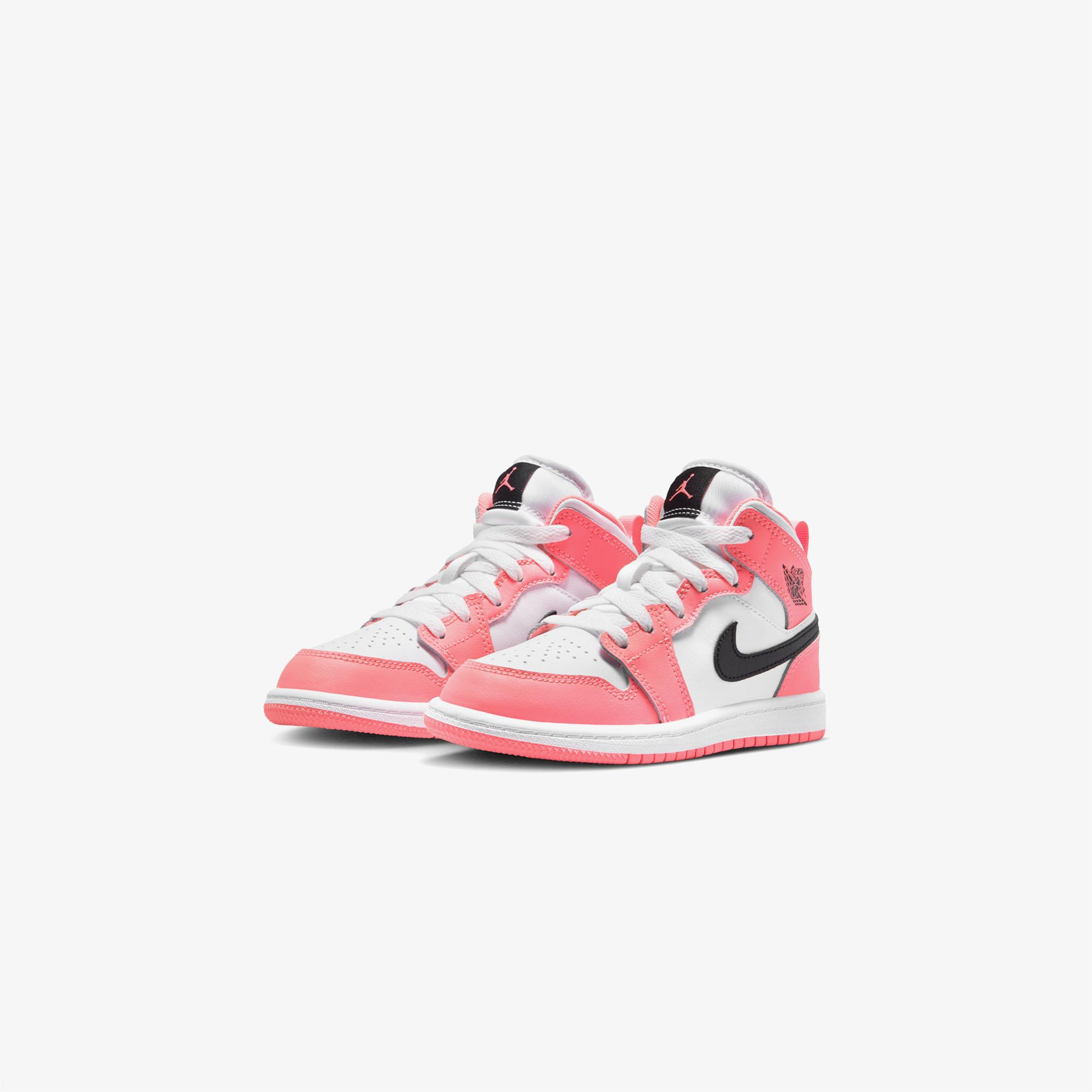 Jordan 1 Mid Çocuk Pembe Spor Ayakkabı