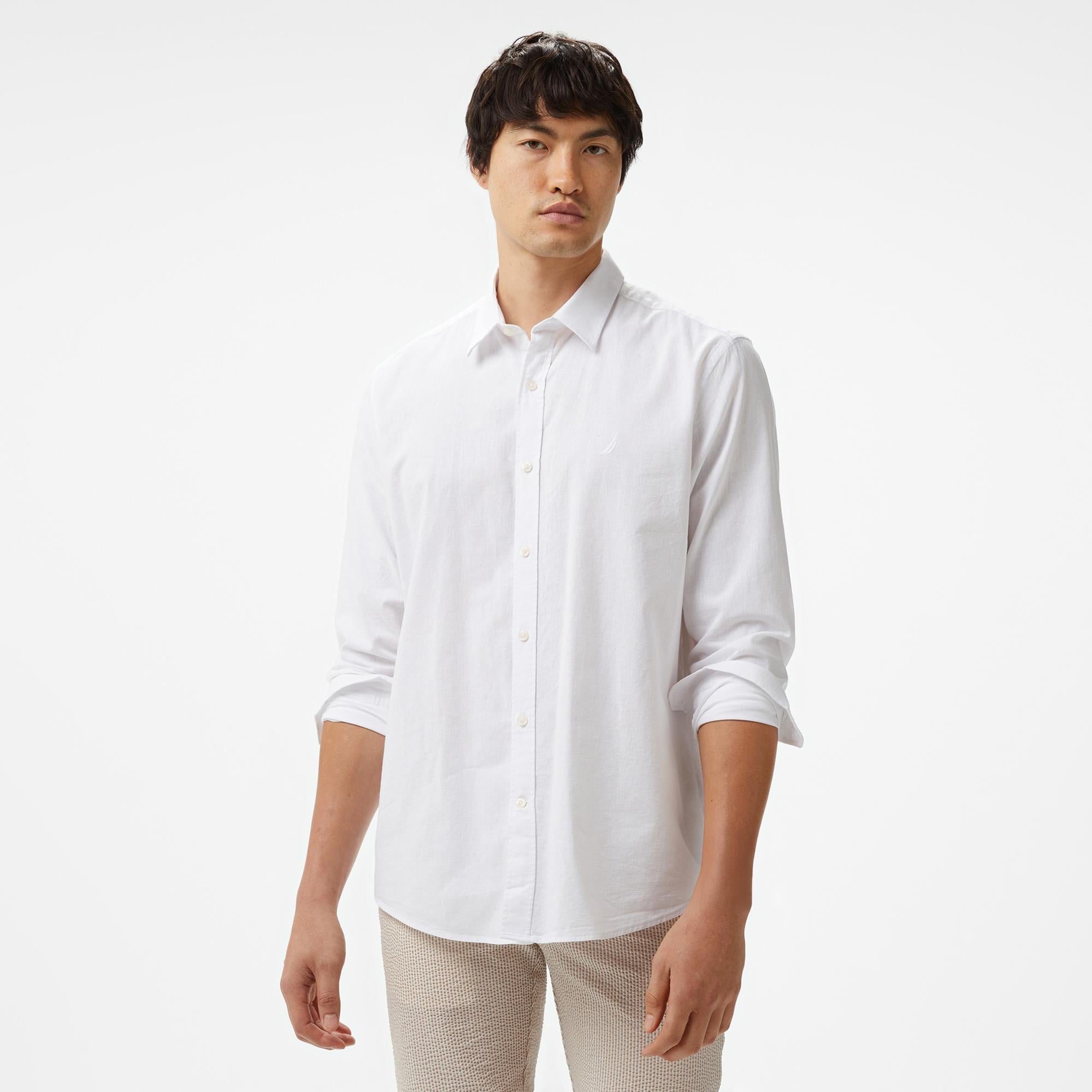 Nautica Erkek Beyaz Classic Fit Gömlek