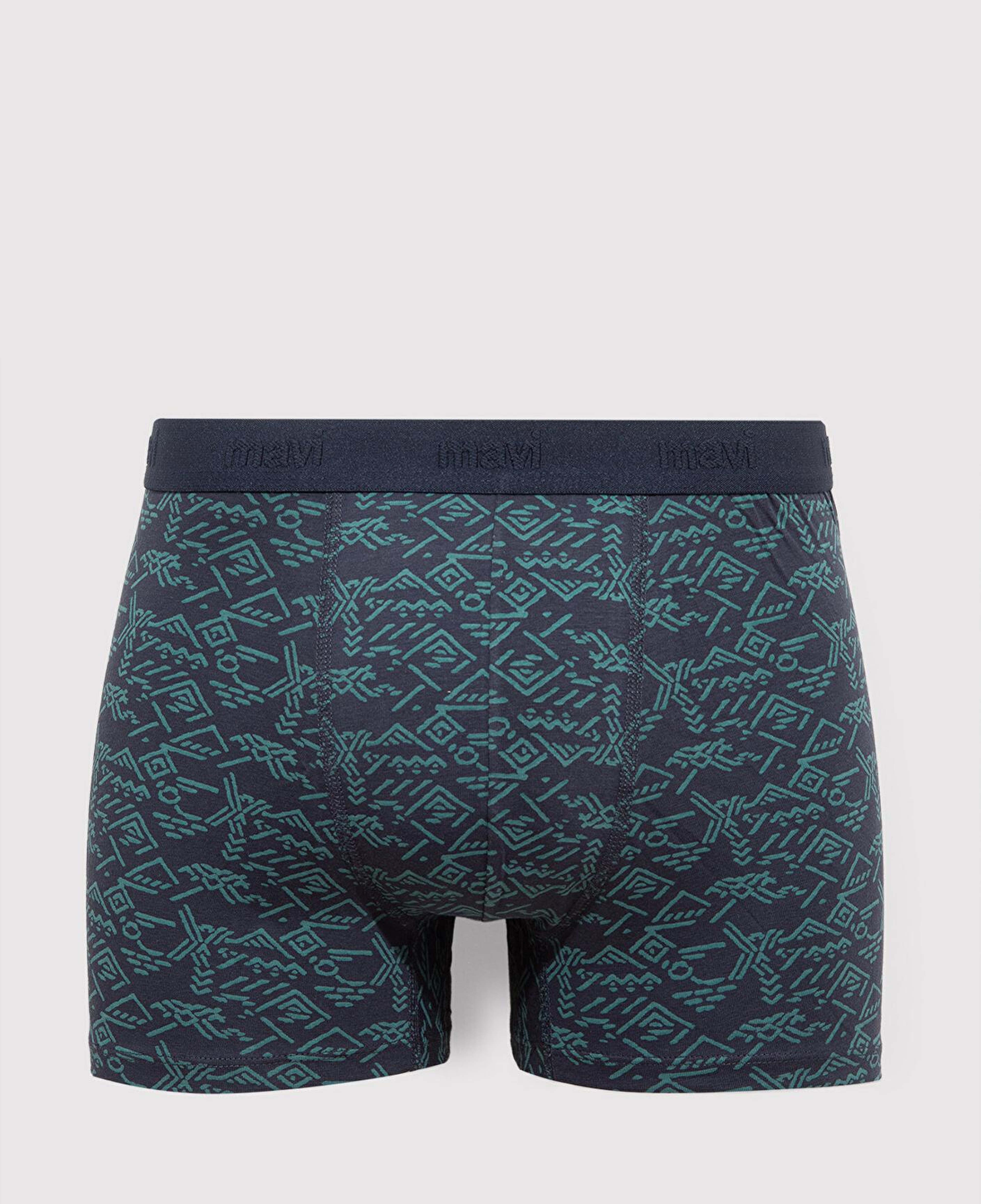 Mavi Baskılı Lacivert Boxer 092459-33648