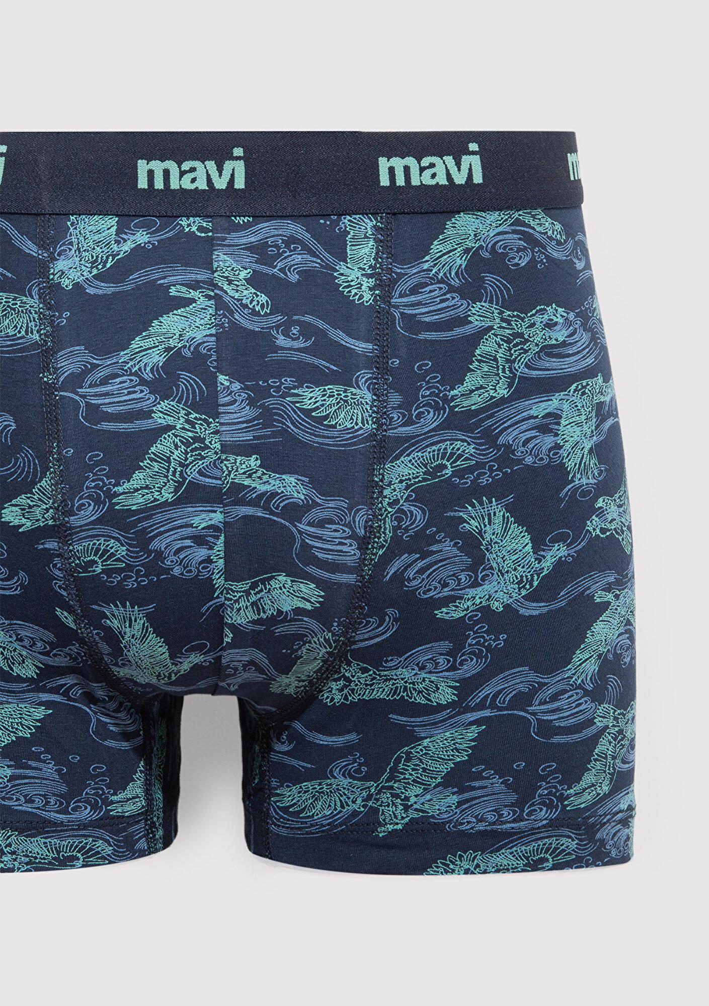 Mavi Kartal Baskılı Lacivert Boxer 092434-33482