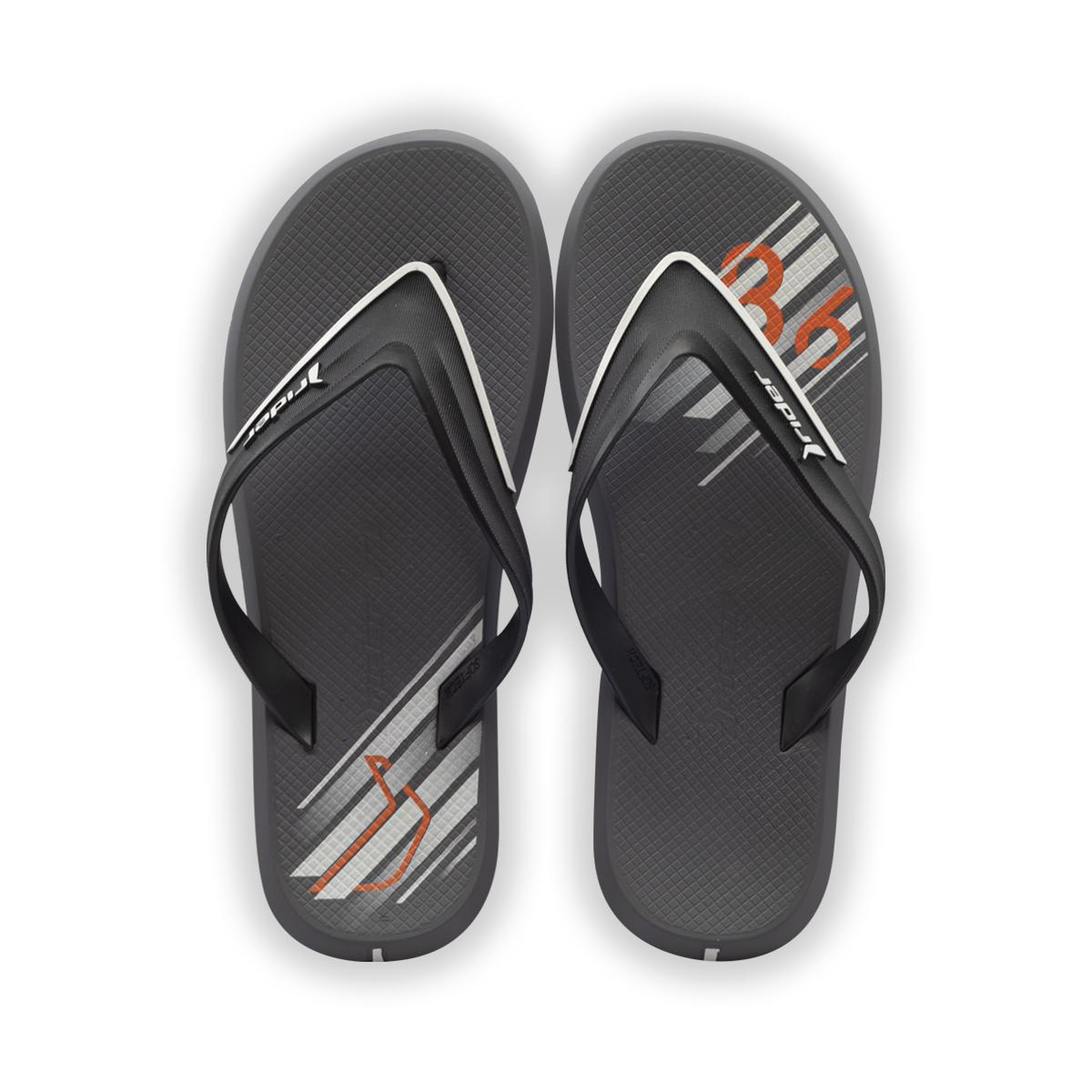 R1 Ultra Erkek Parmak Arası Terlik Siyah Gri 39/49