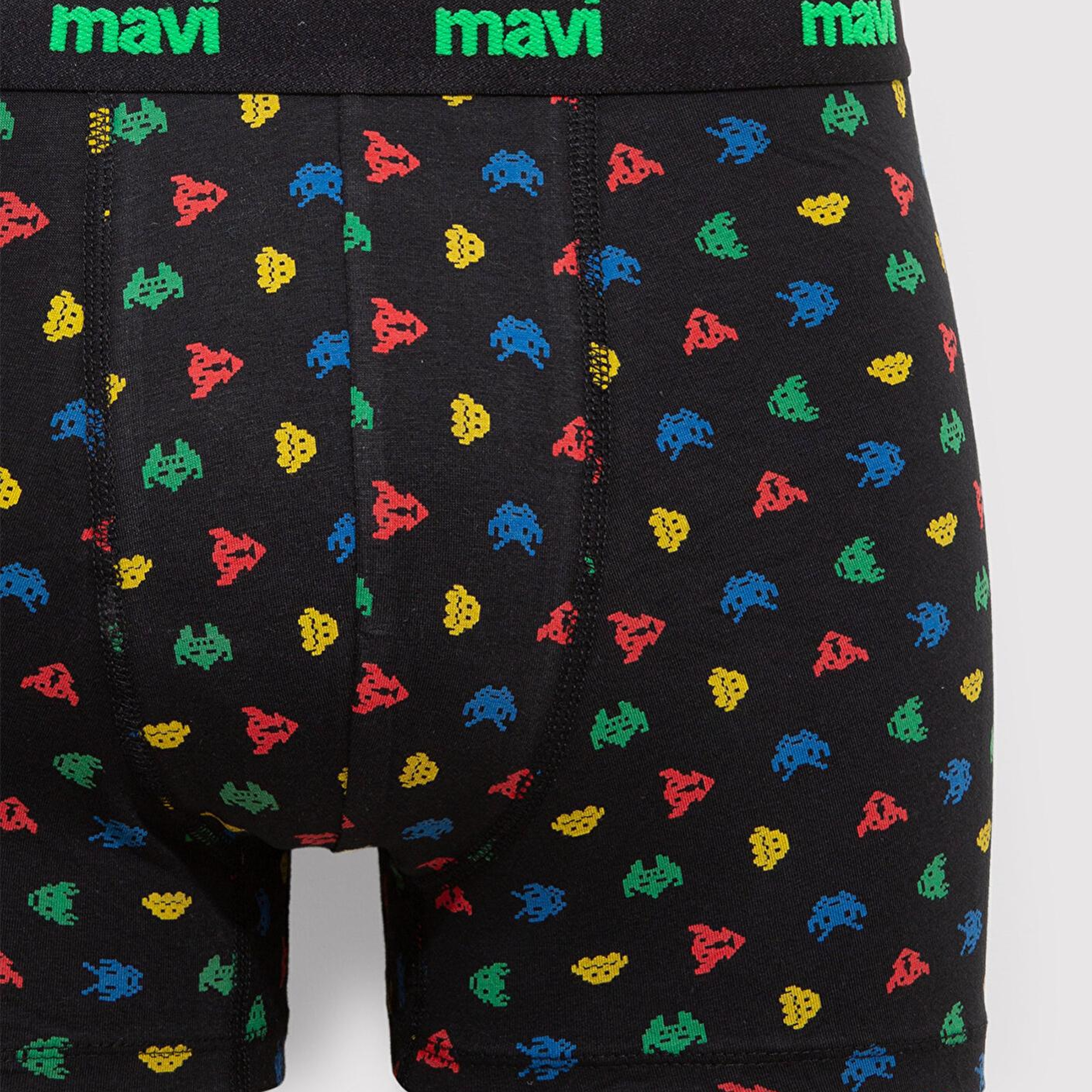 Mavi Baskılı Siyah Boxer 092259-900