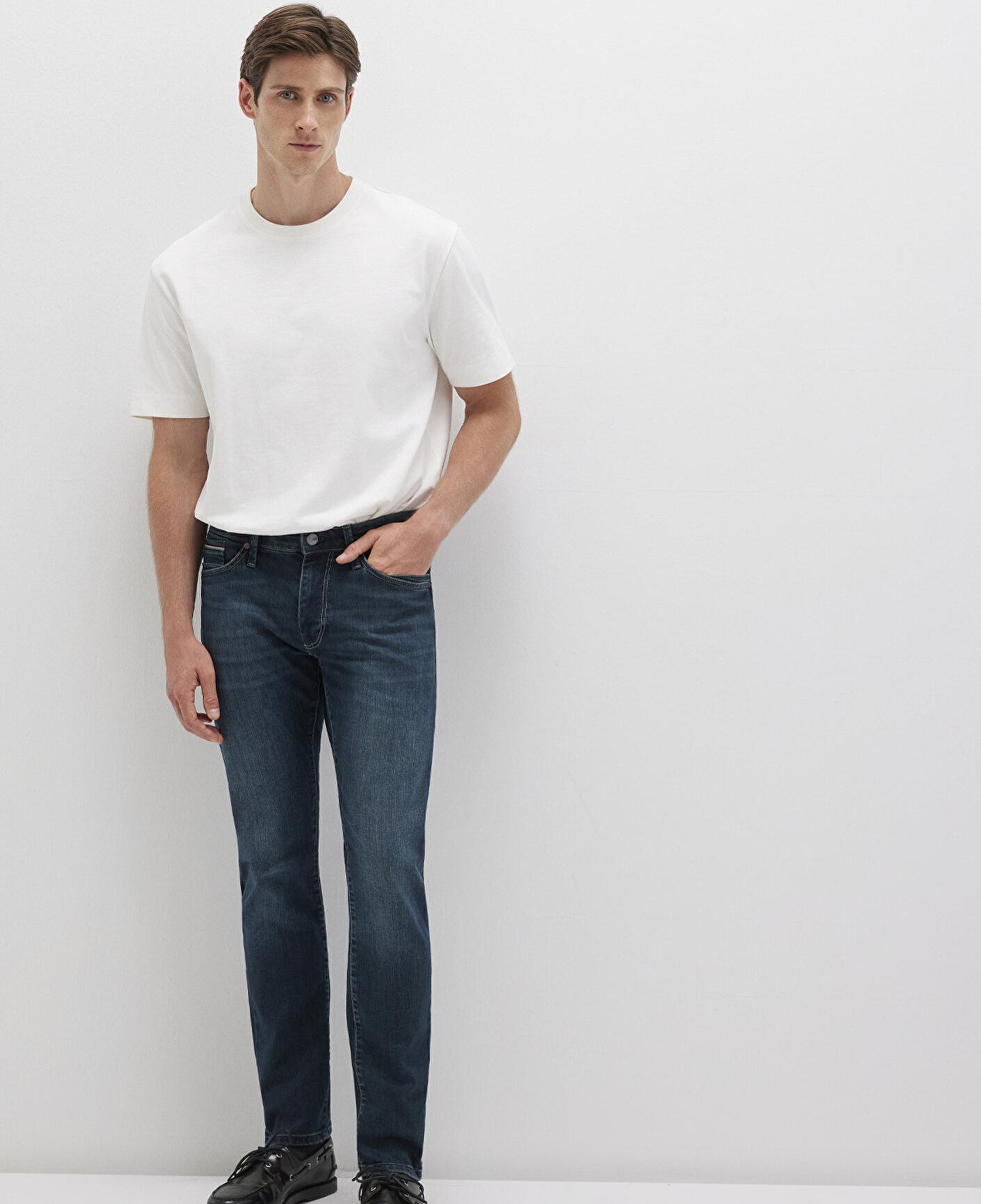 Mavi Marcus Mavi Premium Puslu Koyu Mavi Jean Pantolon 0035128946
