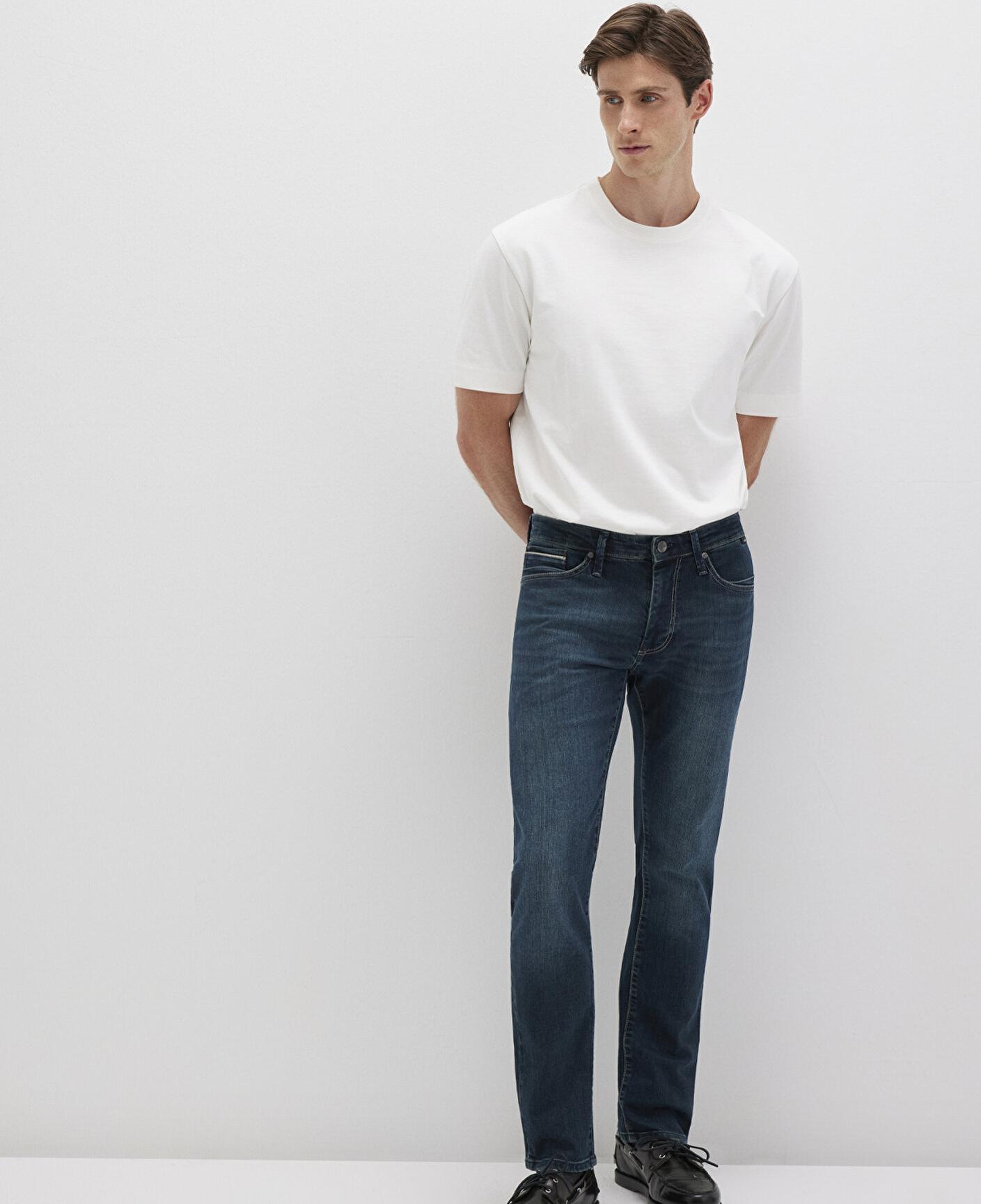 Mavi Marcus Mavi Premium Puslu Koyu Mavi Jean Pantolon 0035128946