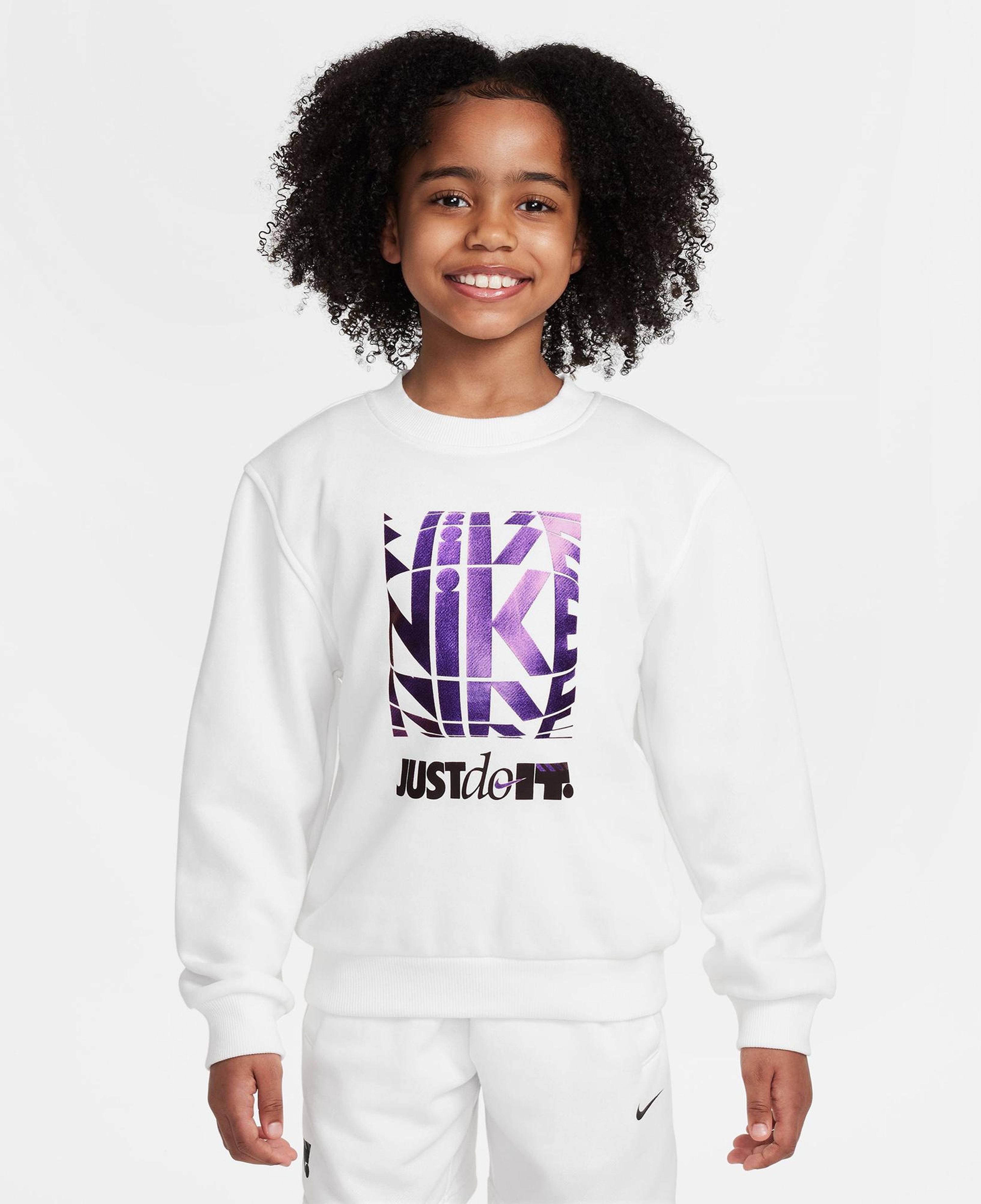 Nike Sportswear Club Crew Çocuk Beyaz Sweatshirt