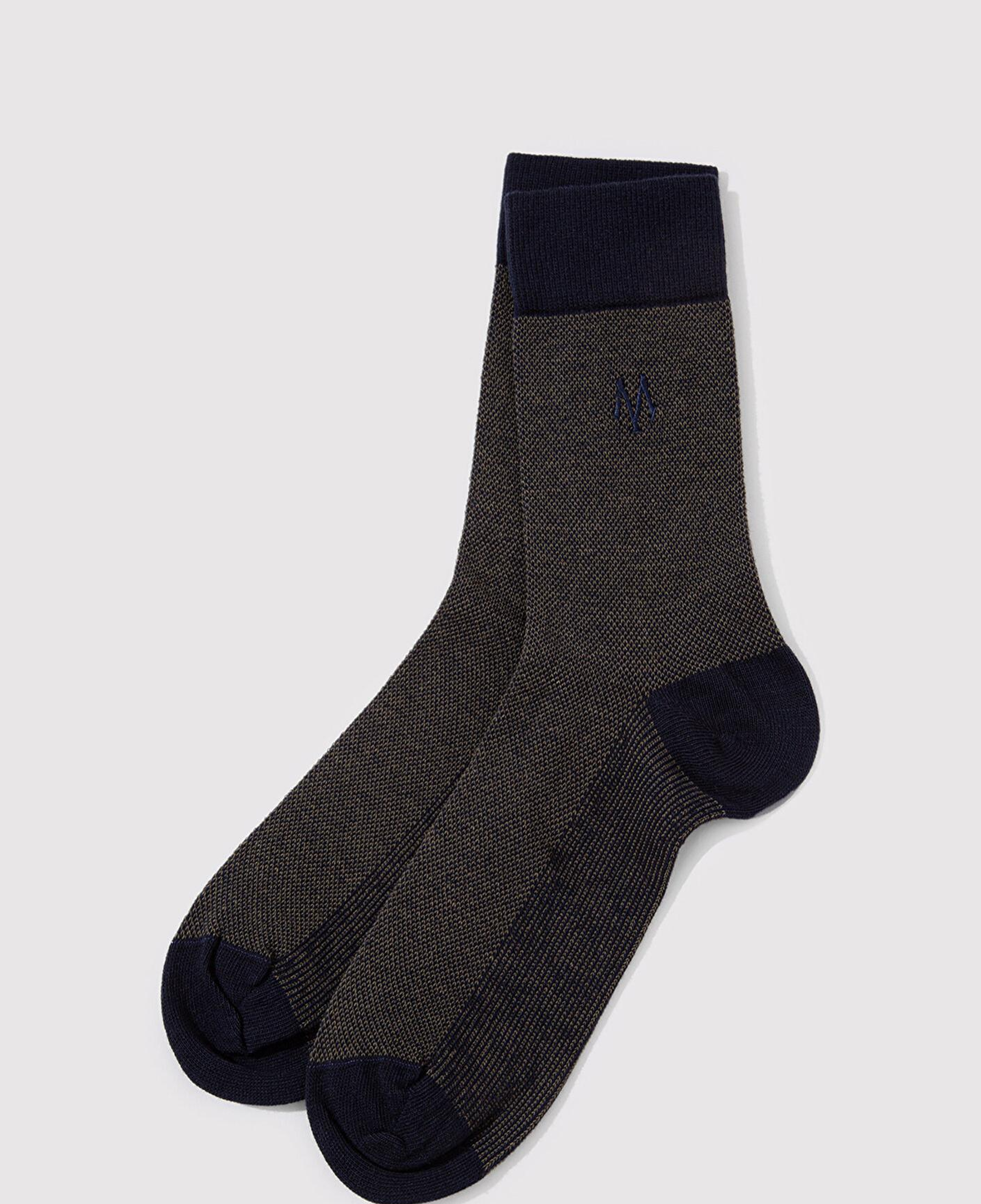 Mavi Mühür Logo Nakışlı Lacivert Soket Çorap 091760-28725