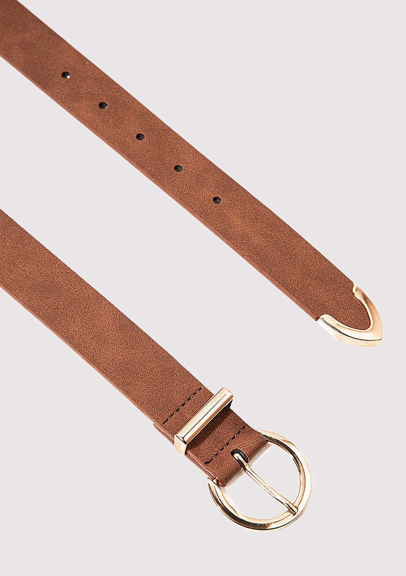 Mavi Kahverengi Suni Deri Kemer 196034-27142