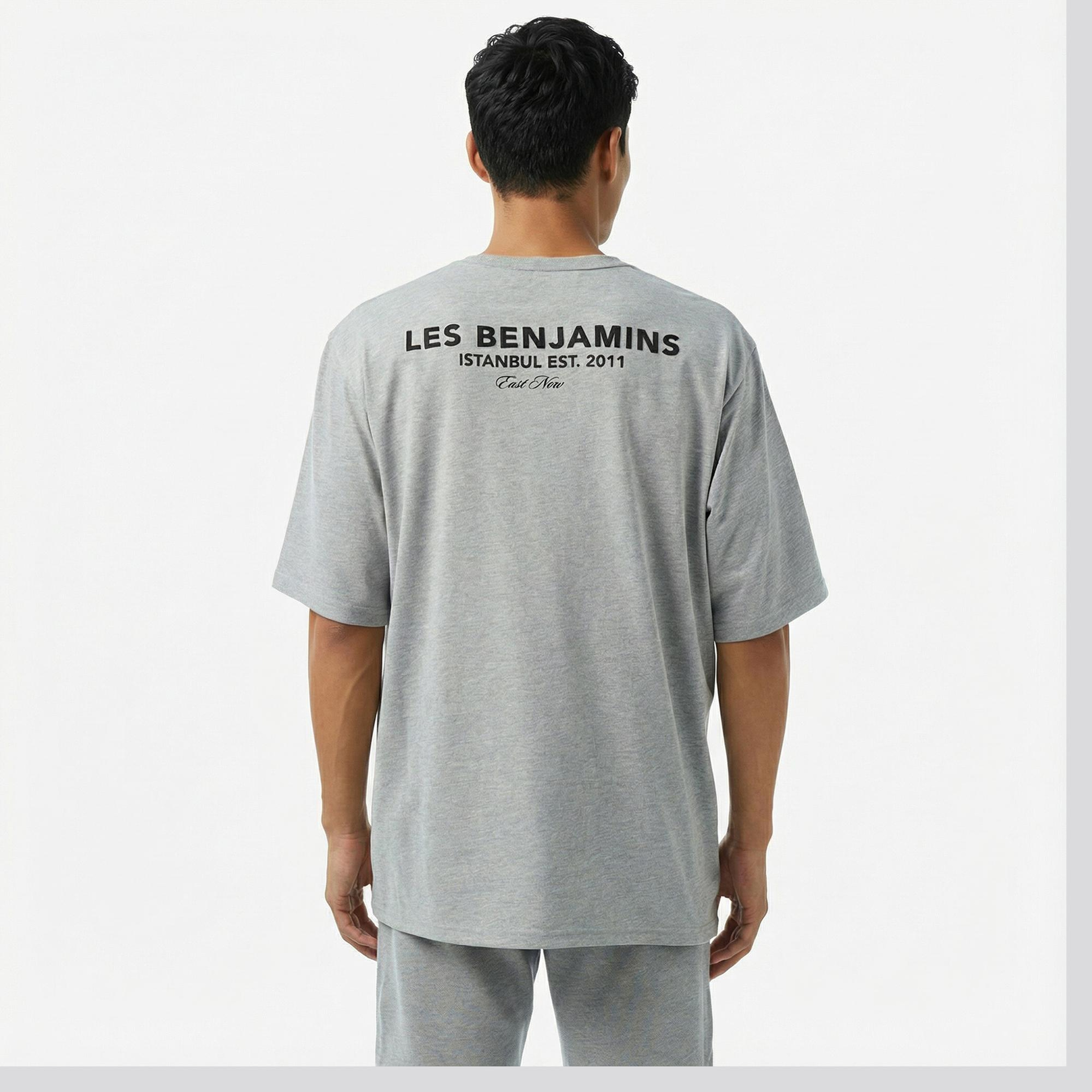 Les Benjamins 412 Erkek Gri T-Shirt
