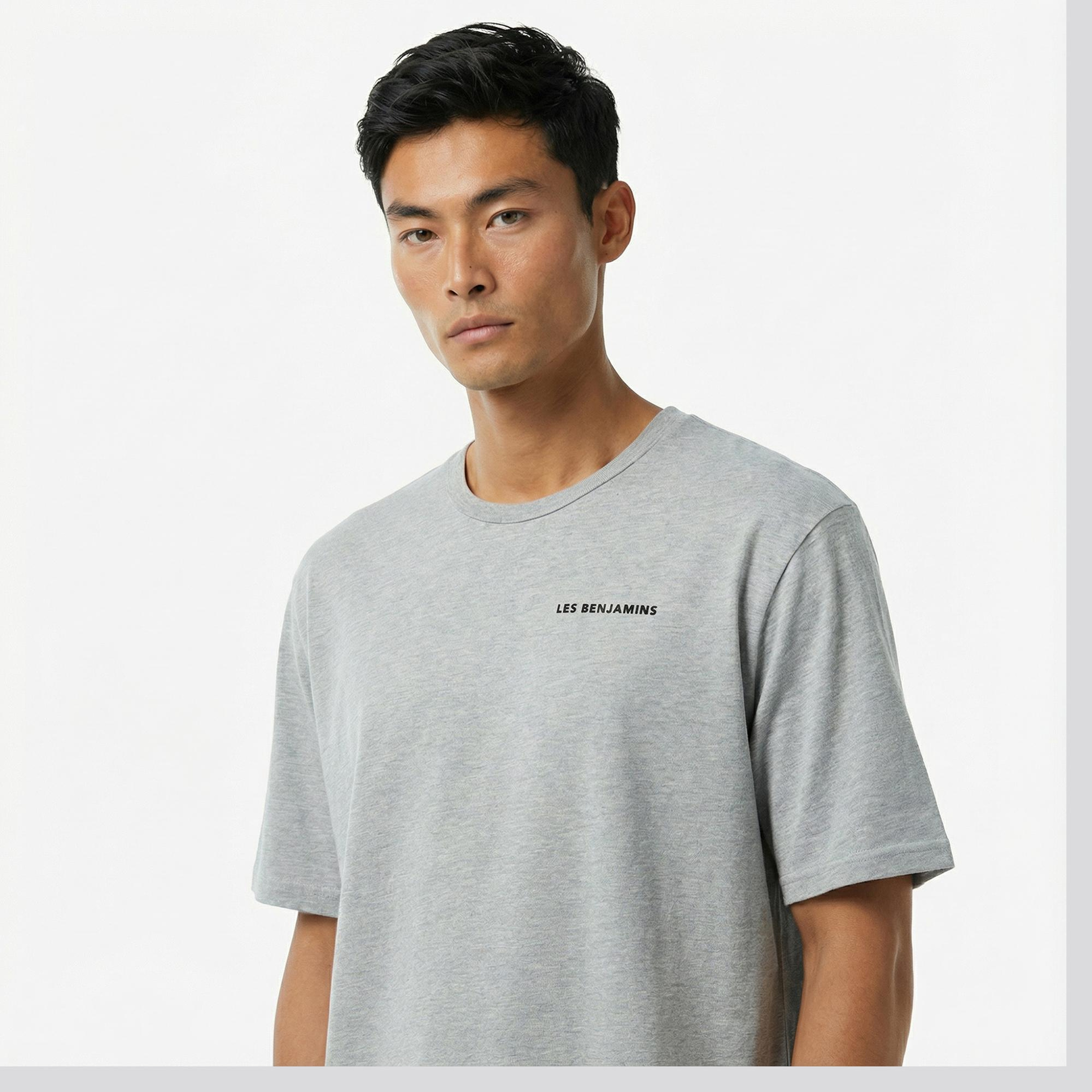 Les Benjamins 412 Erkek Gri T-Shirt