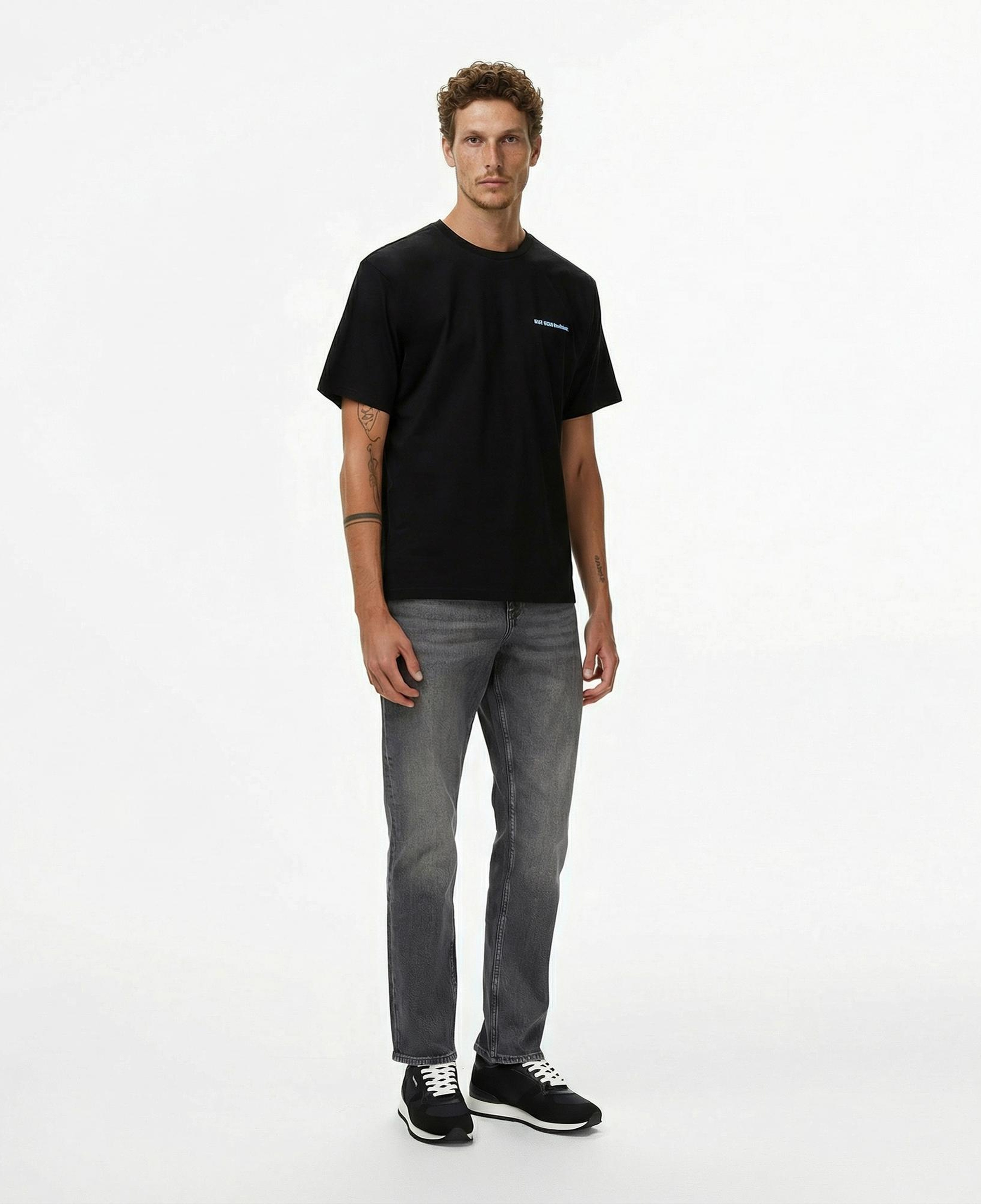 Les Benjamins Relaxed 028 Erkek Siyah T-Shirt