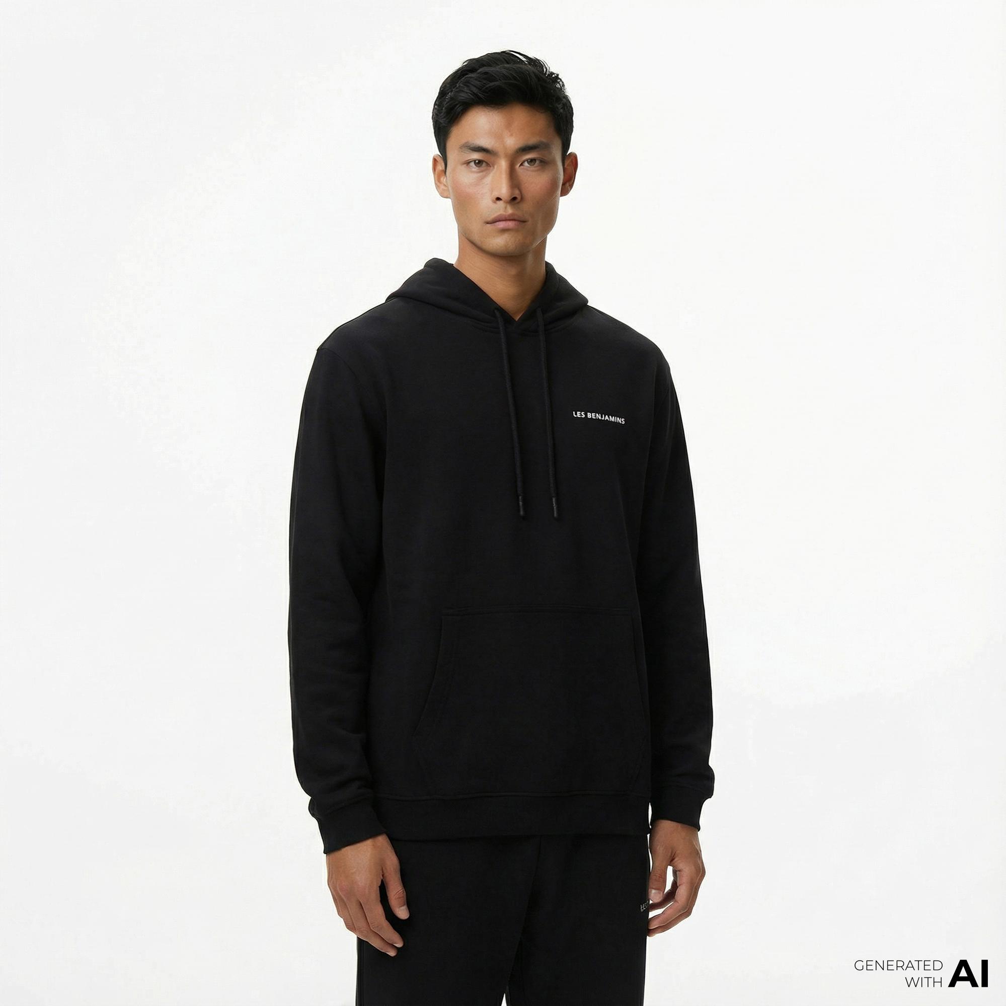 Les Benjamins 009 Erkek Siyah Sweatshirt