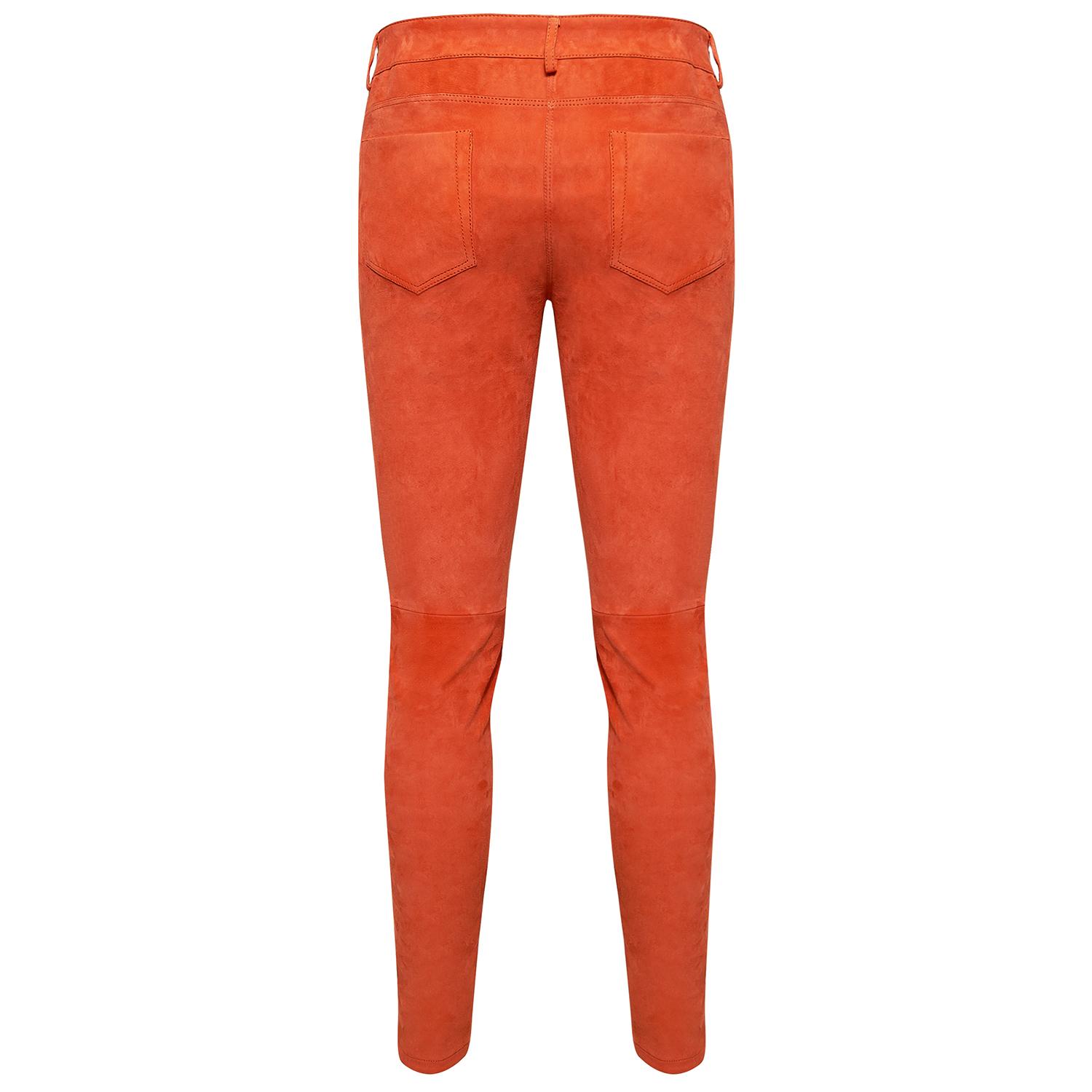 Pembe Roisin Kadın Stretch Deri Pantolon