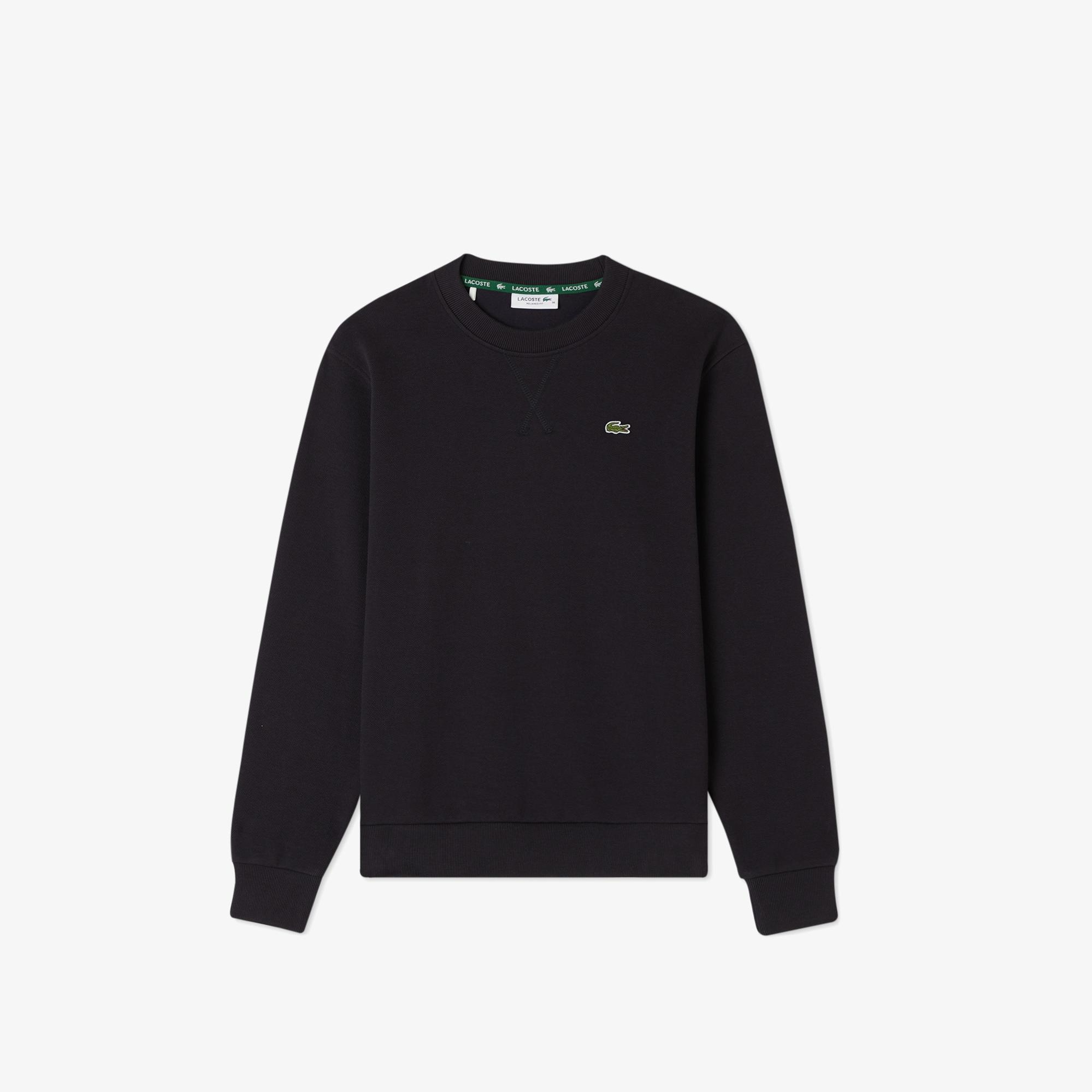 Lacoste Kadın Relaxed Fit Bisiklet Yaka Lacivert Sweatshirt