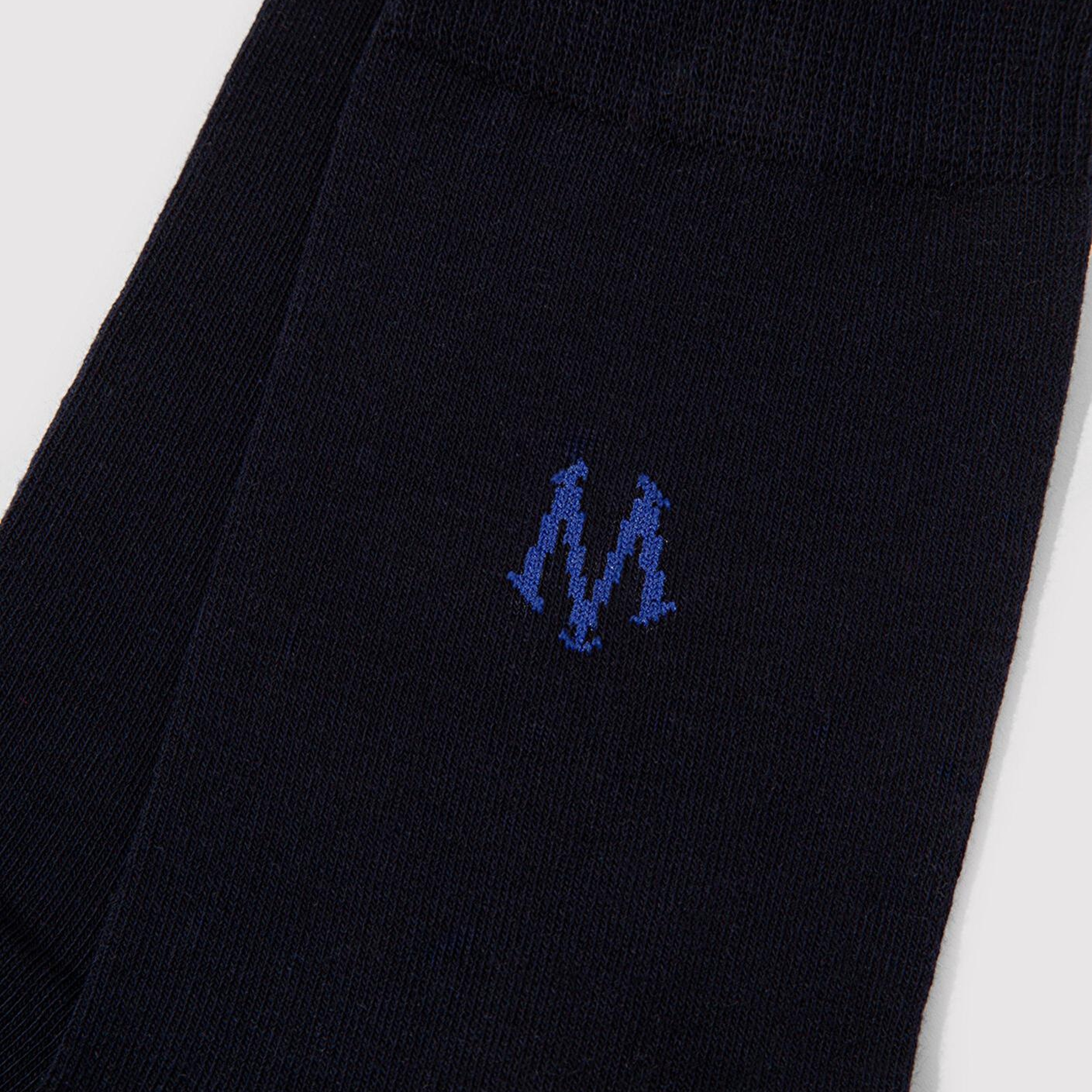 Mavi Mühür Logo Baskılı Lacivert Soket Çorap 090250-26828