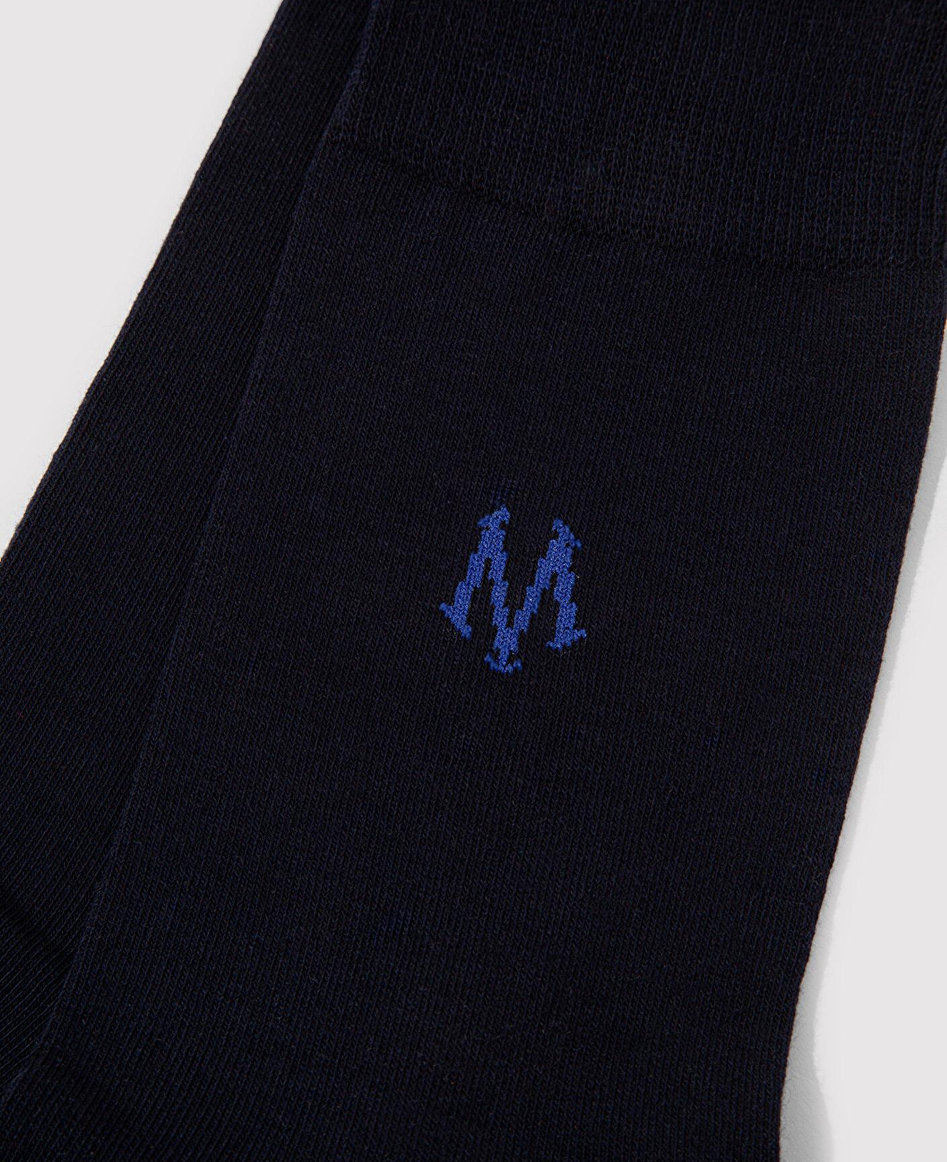 Mavi Mühür Logo Baskılı Lacivert Soket Çorap 090250-26828