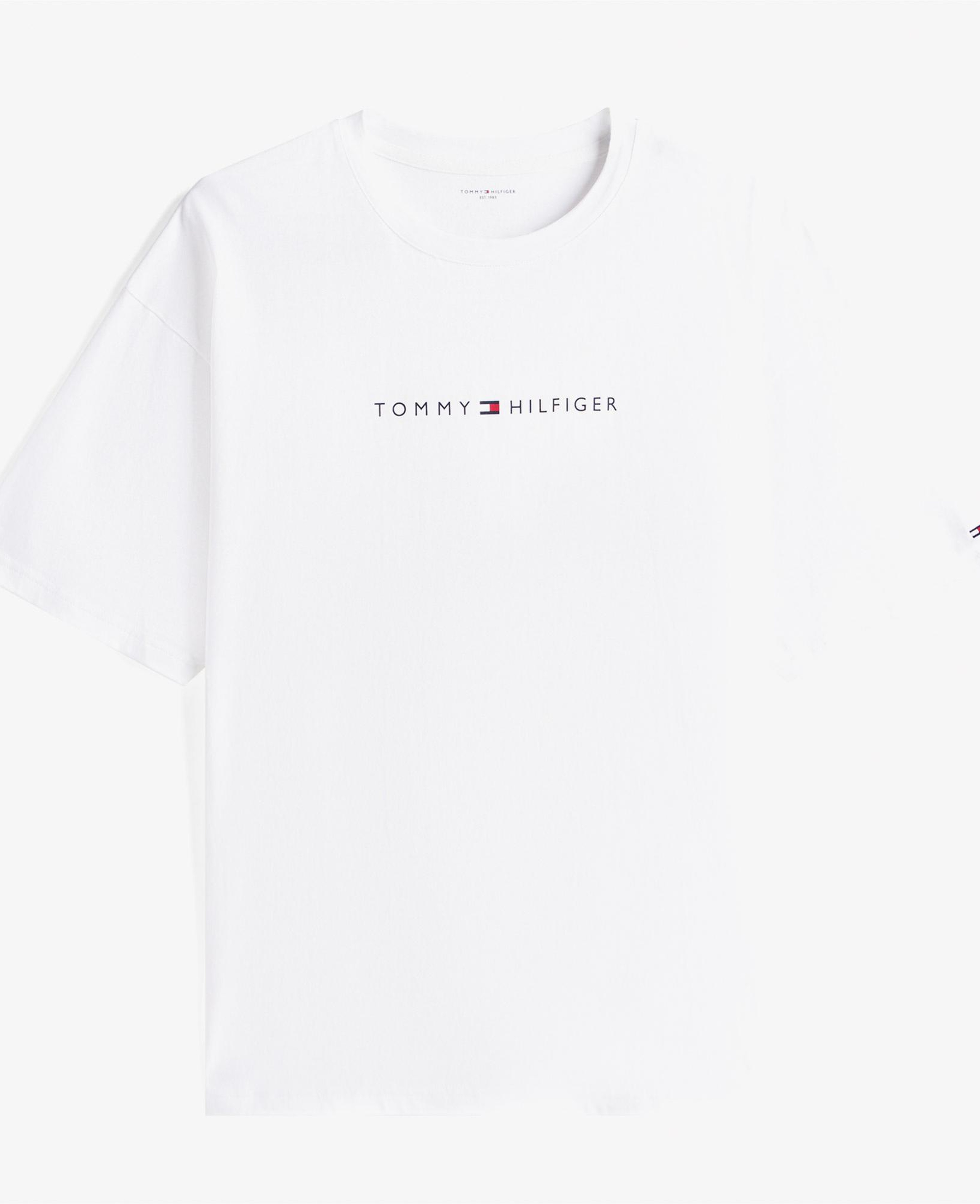 Tommy Hilfiger Logo Erkek Beyaz T-Shirt