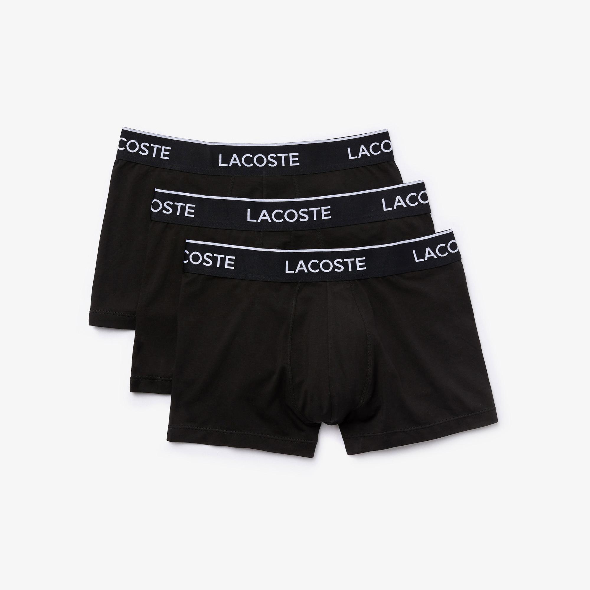 Lacoste Active Erkek 3'lü Siyah Boxer