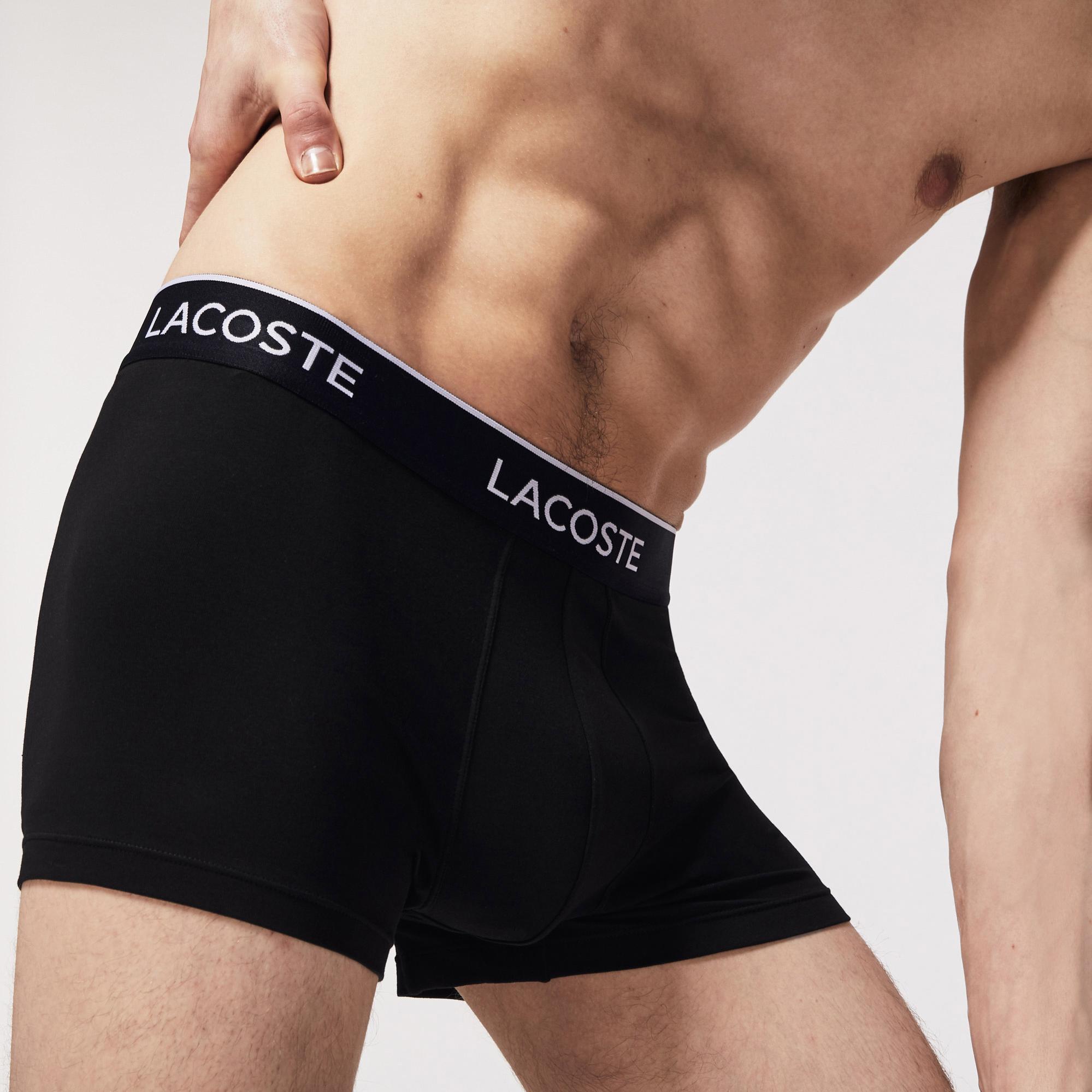 Lacoste Active Erkek 3'lü Siyah Boxer