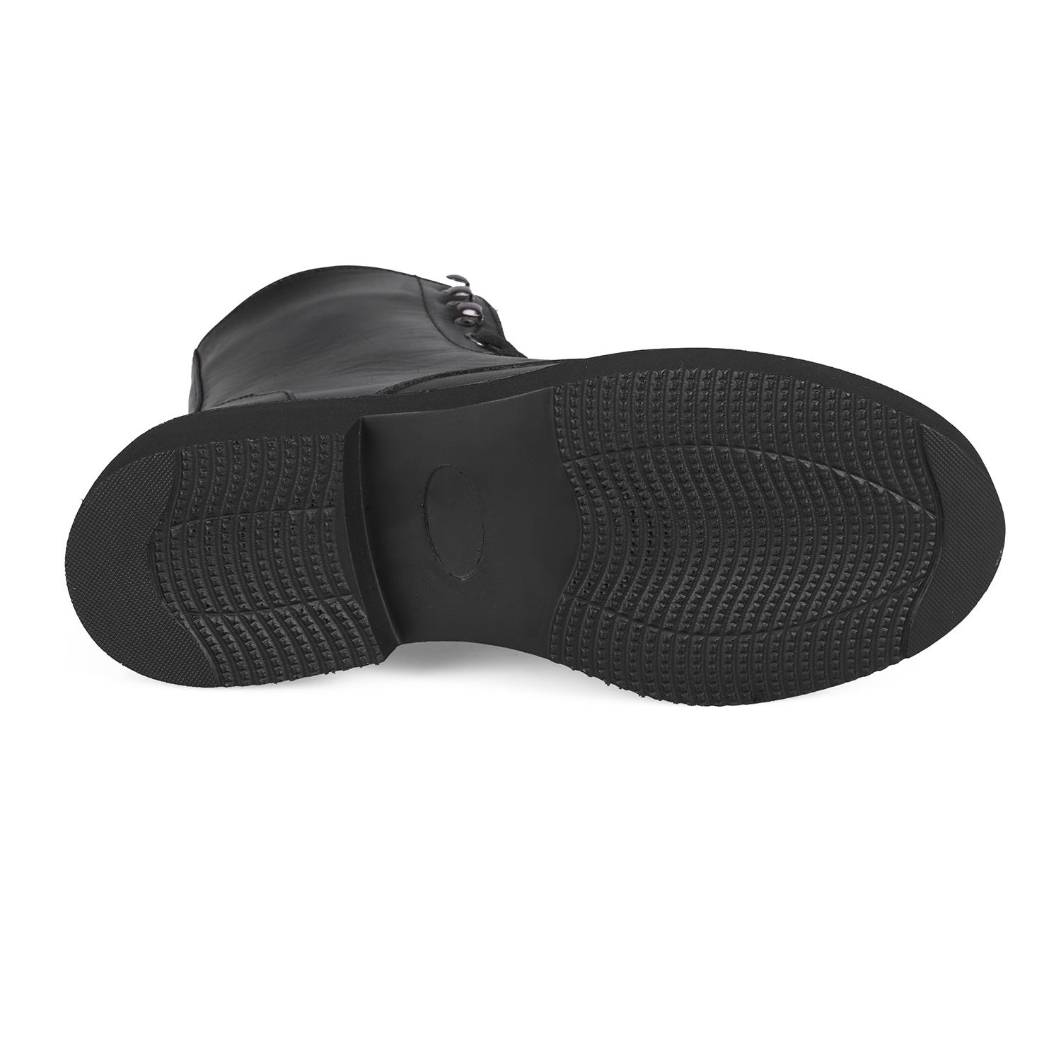 Kenia Siyah Kadın Fermuarlı Deri Bot