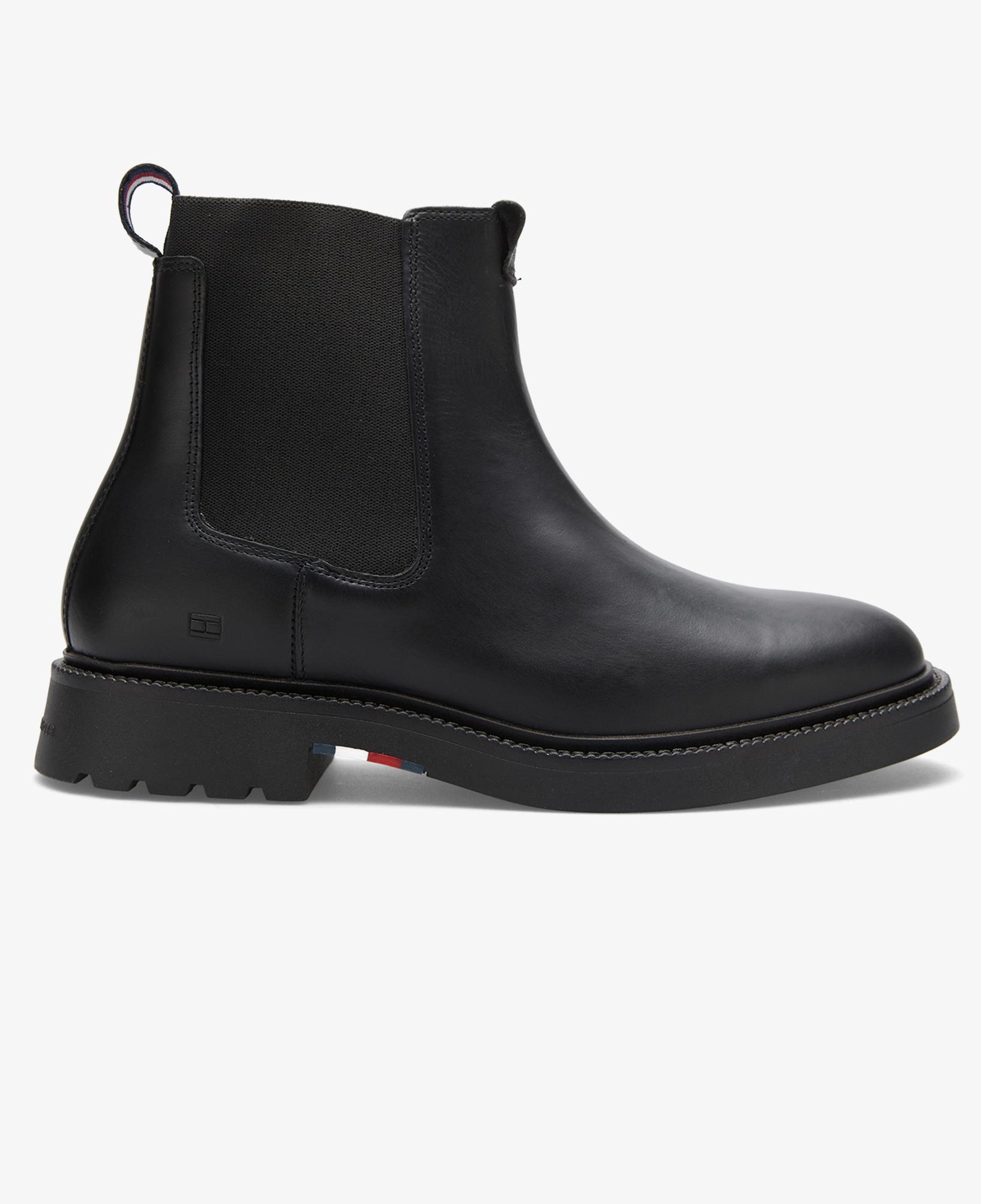 Tommy Hilfiger Comfort Chelsea Erkek Kısa Siyah Bot