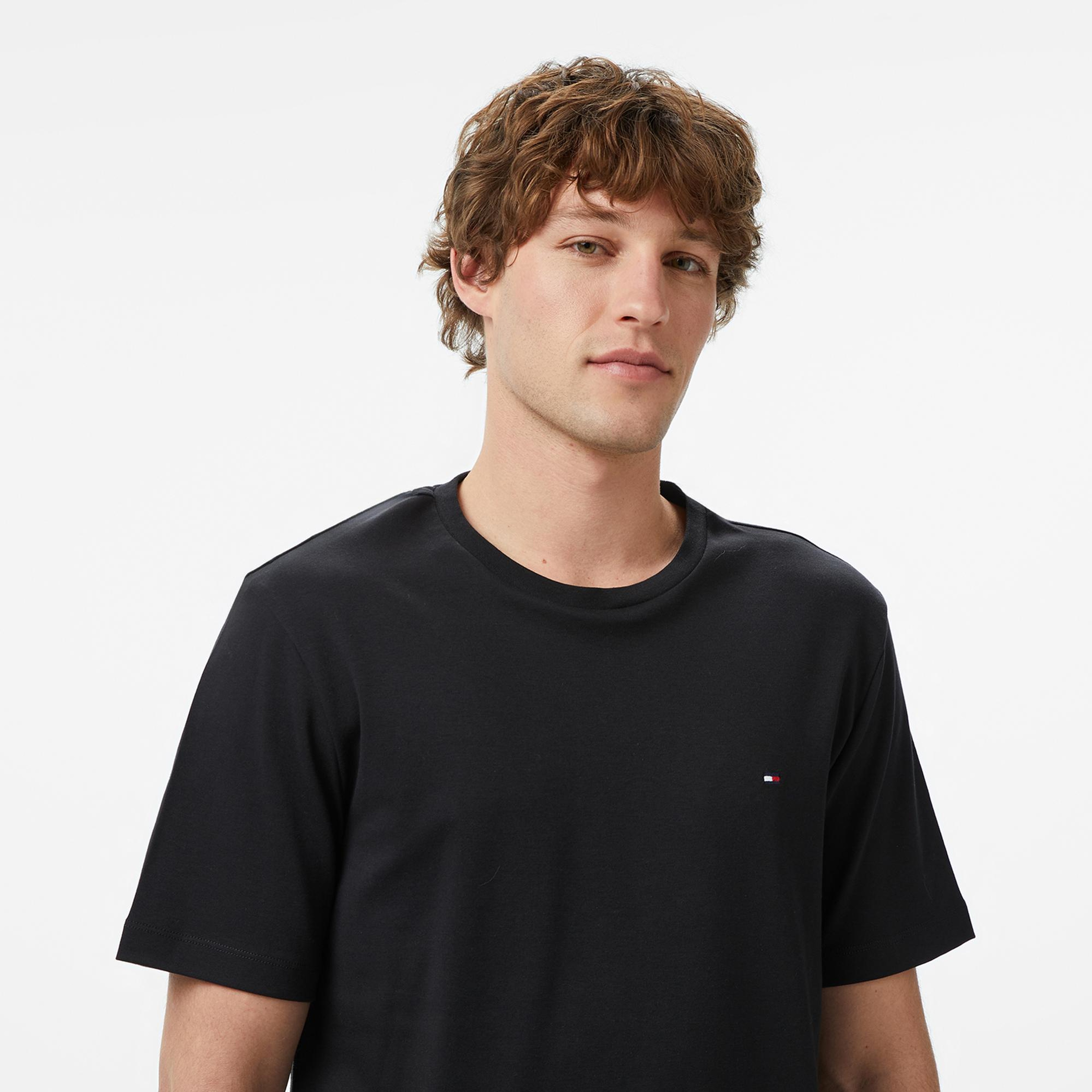 Tommy Hilfiger Elevated Essentials Erkek Siyah T-Shirt