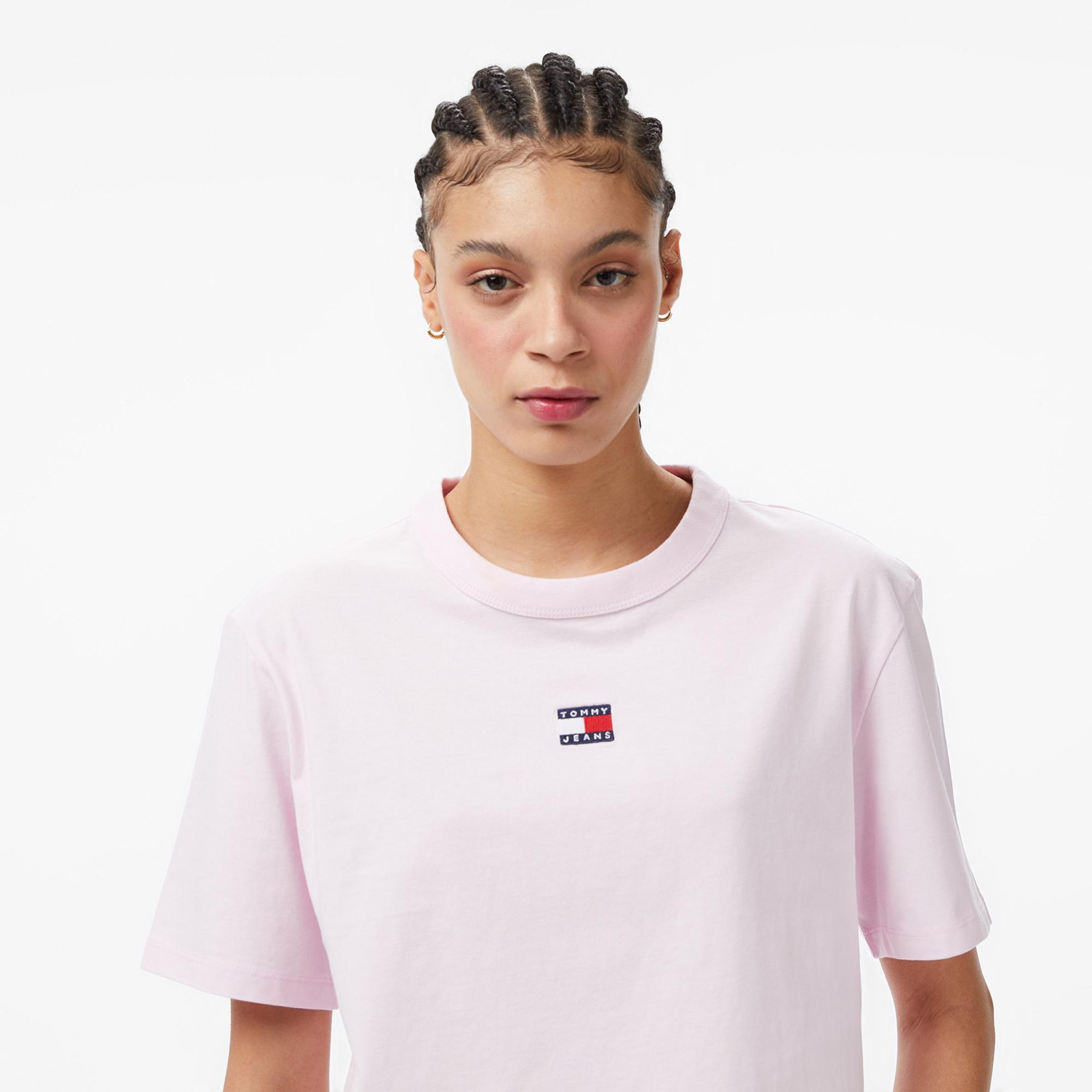 Tommy Hilfiger Badge Kadın Pembe T-Shirt