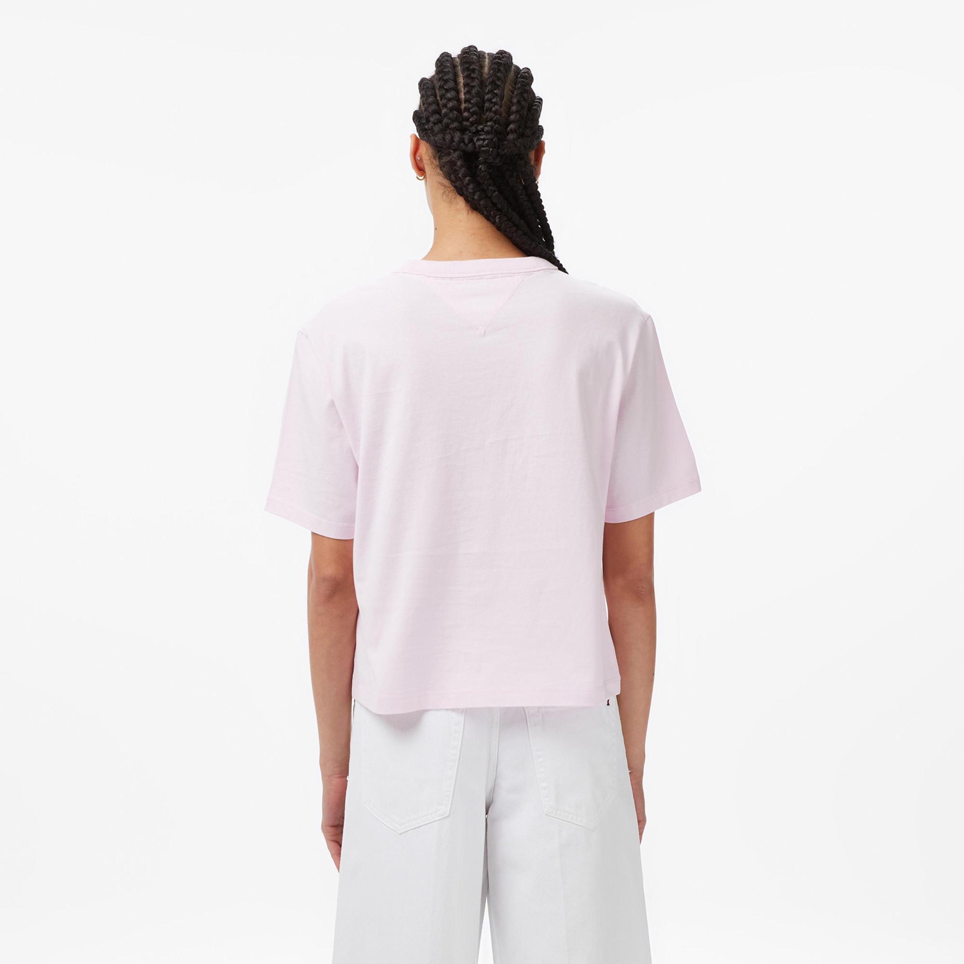 Tommy Hilfiger Badge Kadın Pembe T-Shirt