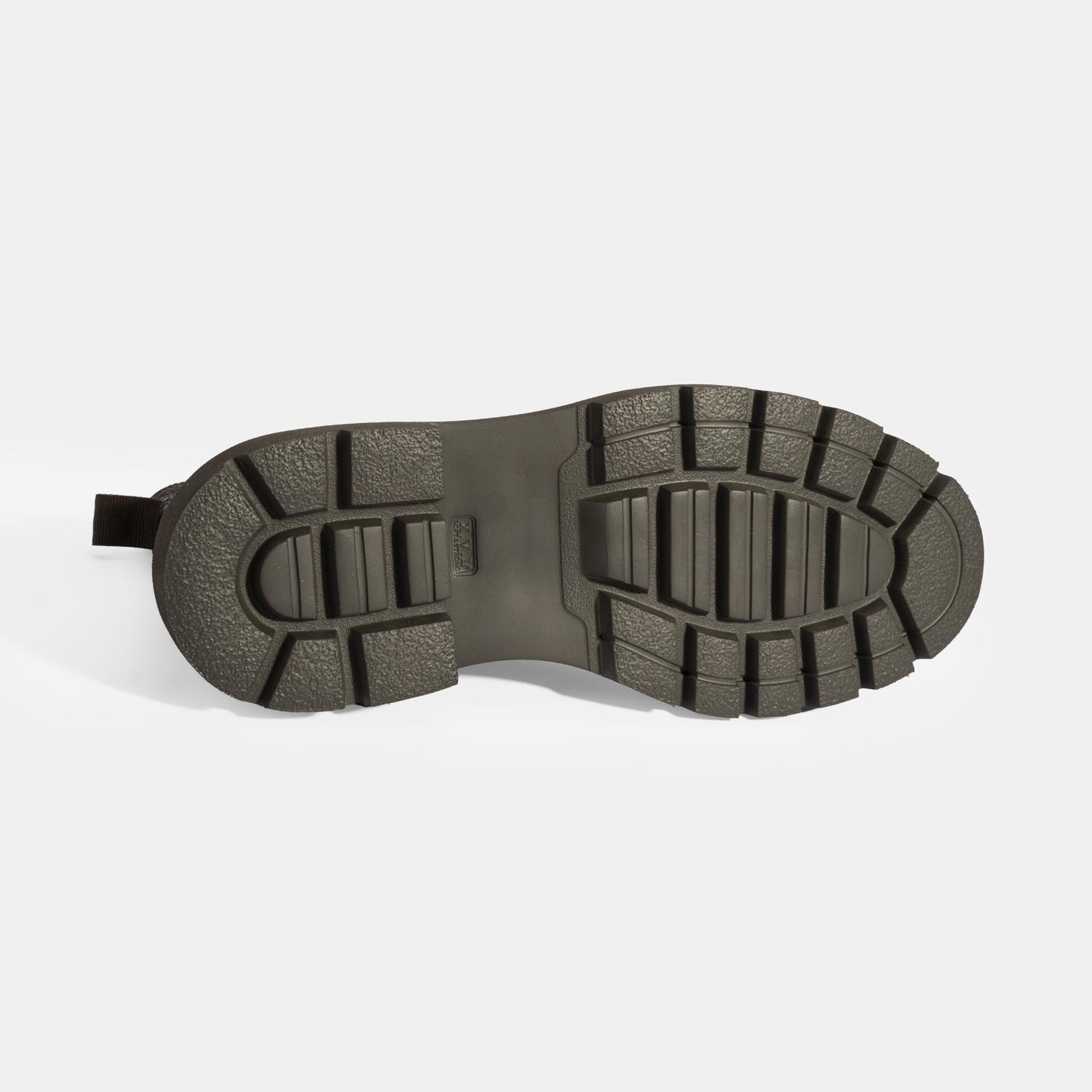 Erkek Kahve Lastik Detaylı Deri Bot