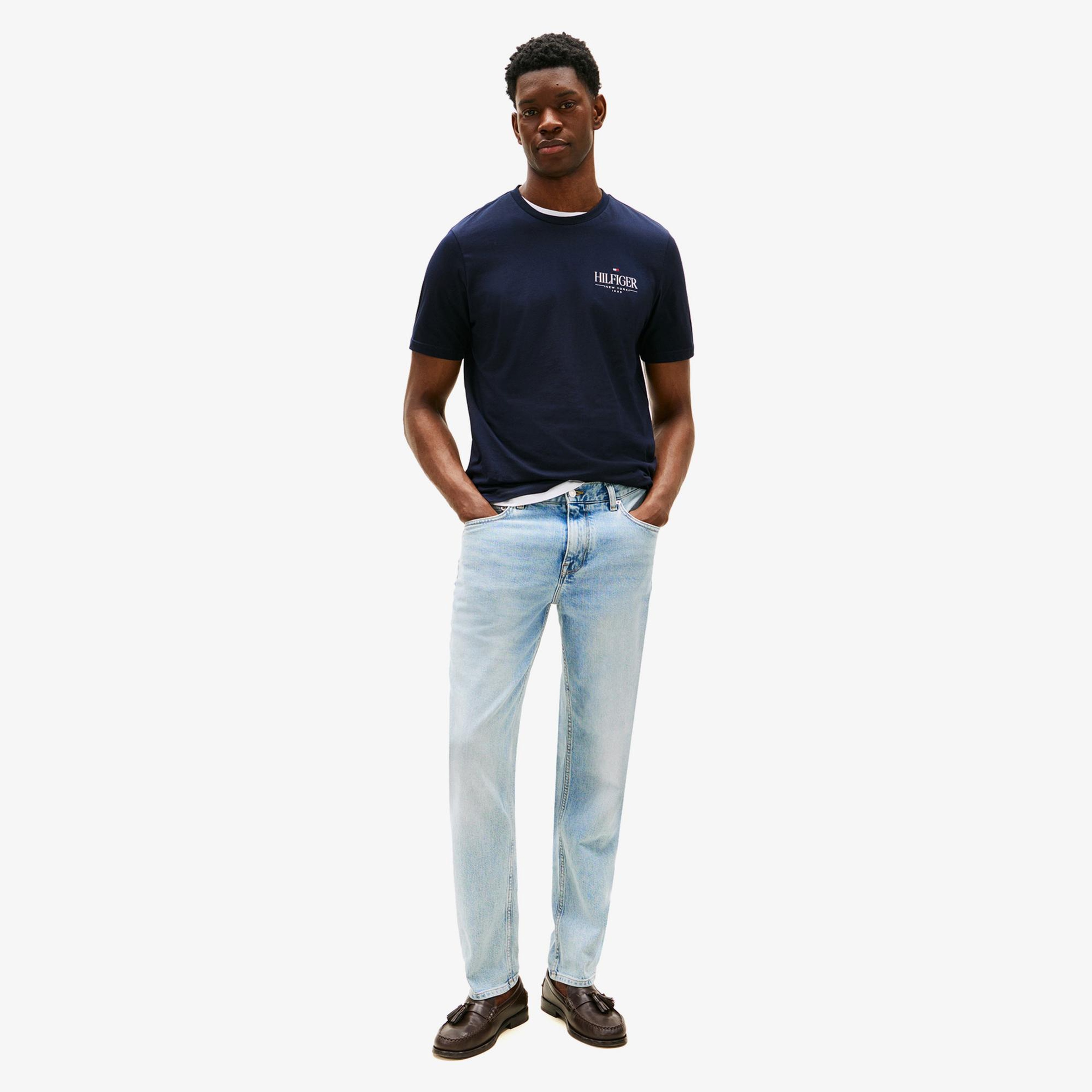 Tommy Hilfiger Brand Love Stack Erkek Lacivert T-Shirt