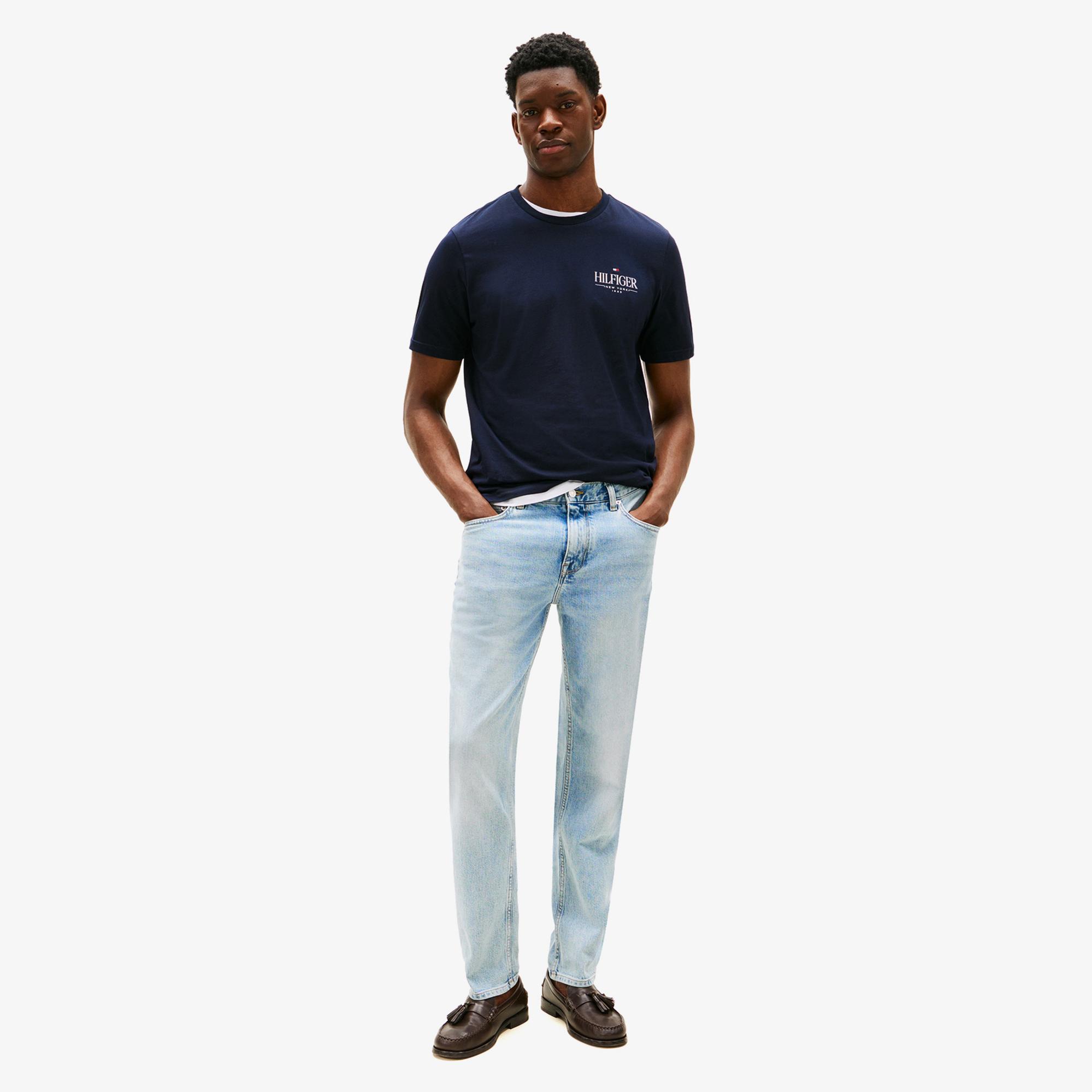 Tommy Hilfiger Brand Love Stack Erkek Lacivert T-Shirt