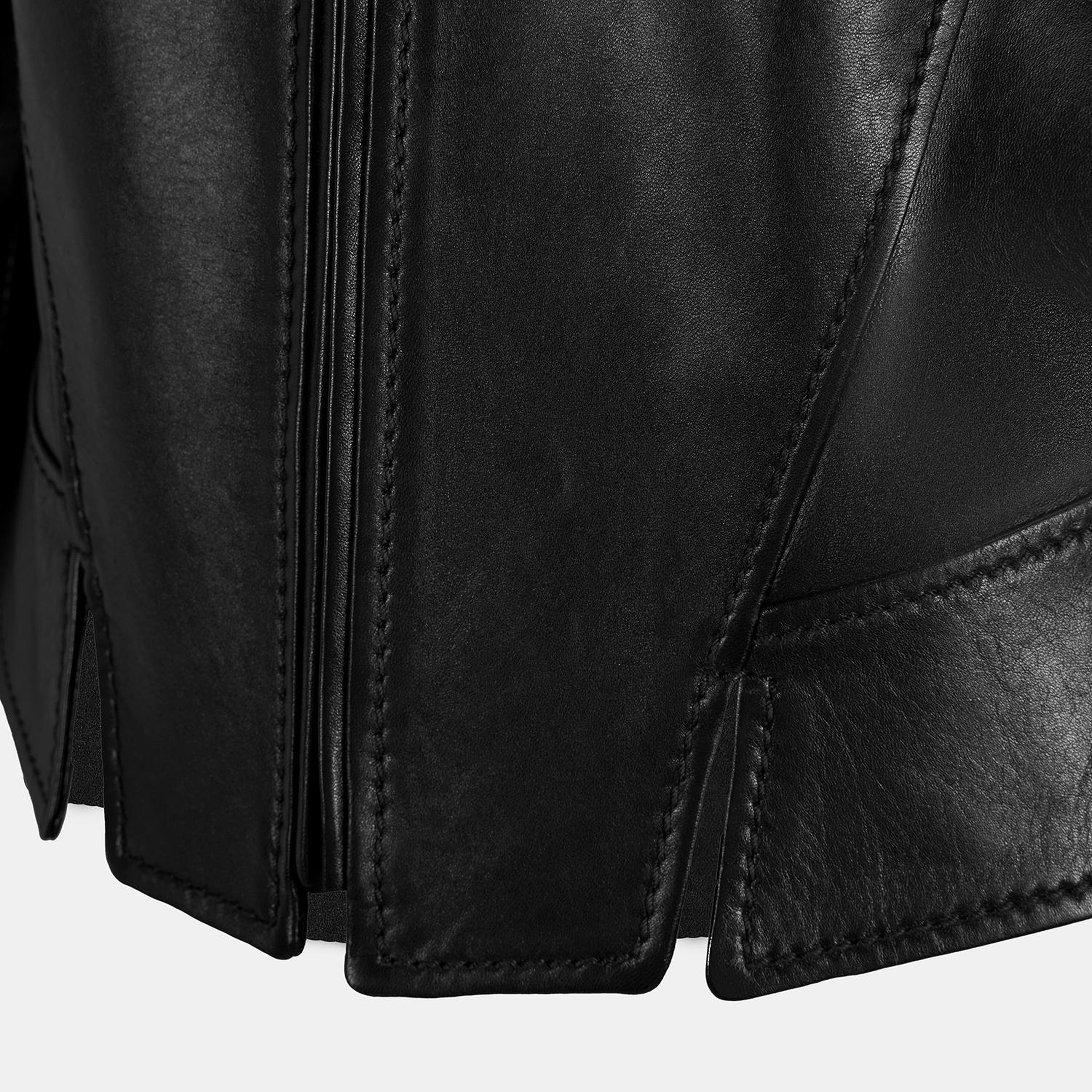 Kadın Siyah Deri Biker Ceket