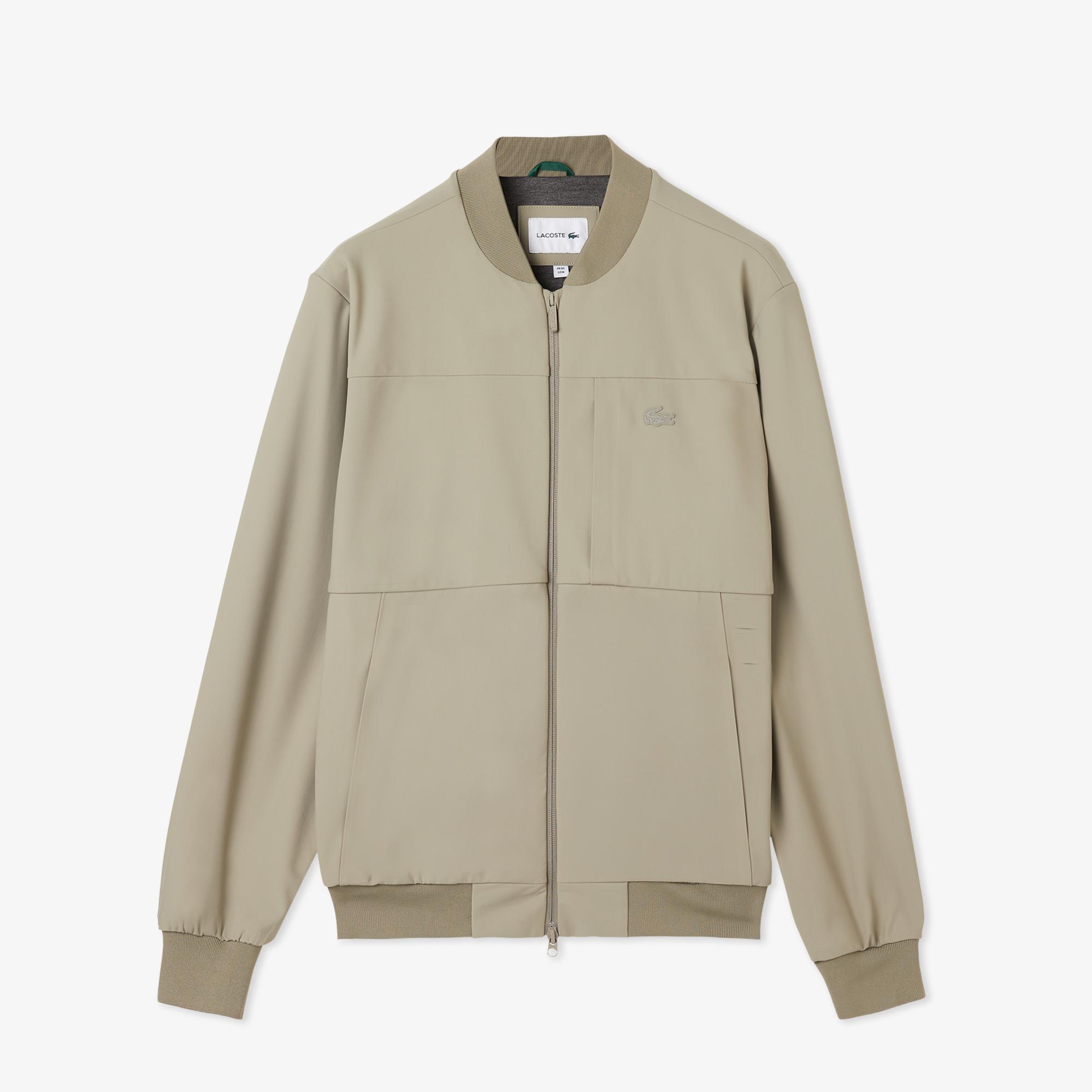 Lacoste Erkek Hakim Yaka Açık Kahverengi Bomber Ceket