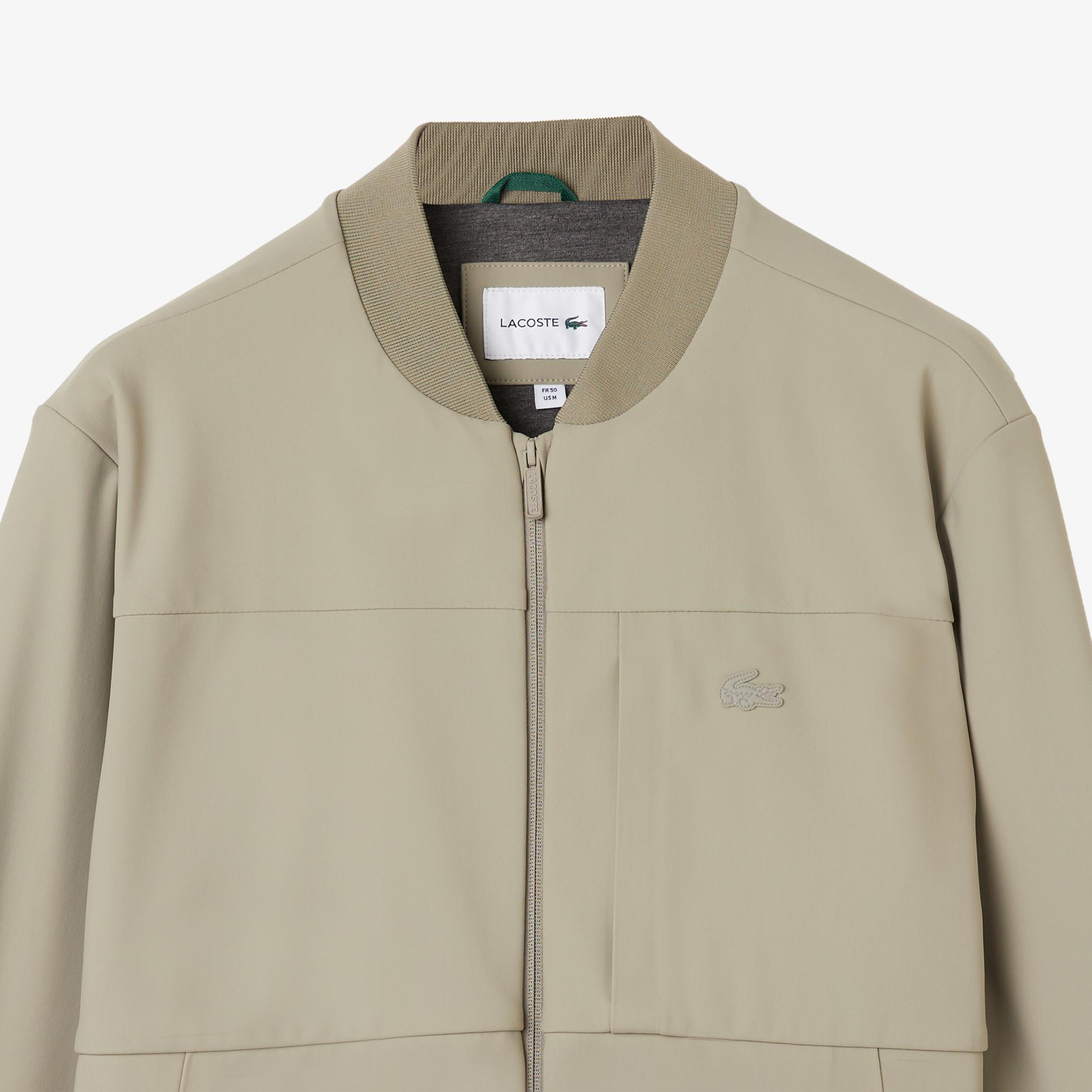 Lacoste Erkek Hakim Yaka Açık Kahverengi Bomber Ceket