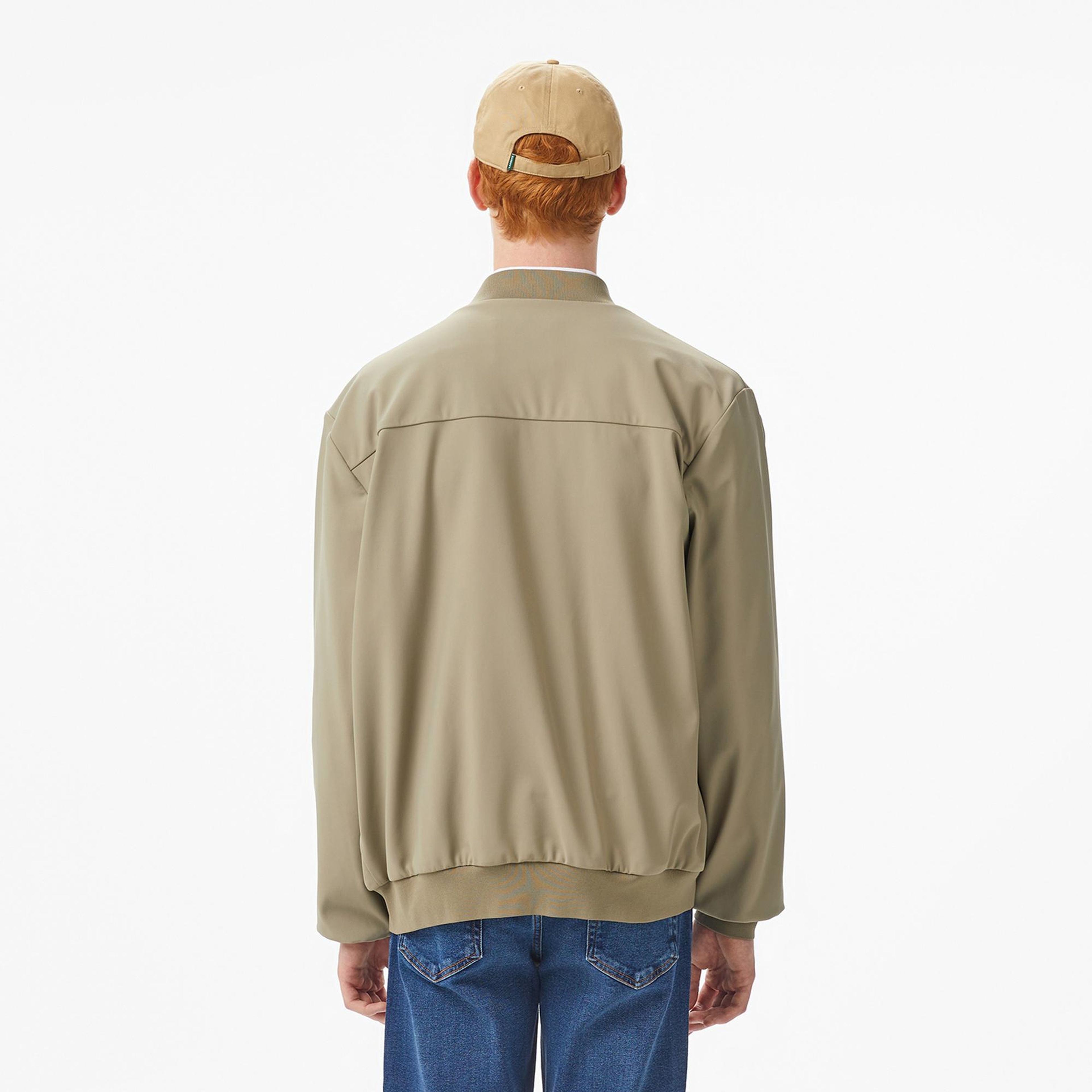 Lacoste Erkek Hakim Yaka Açık Kahverengi Bomber Ceket