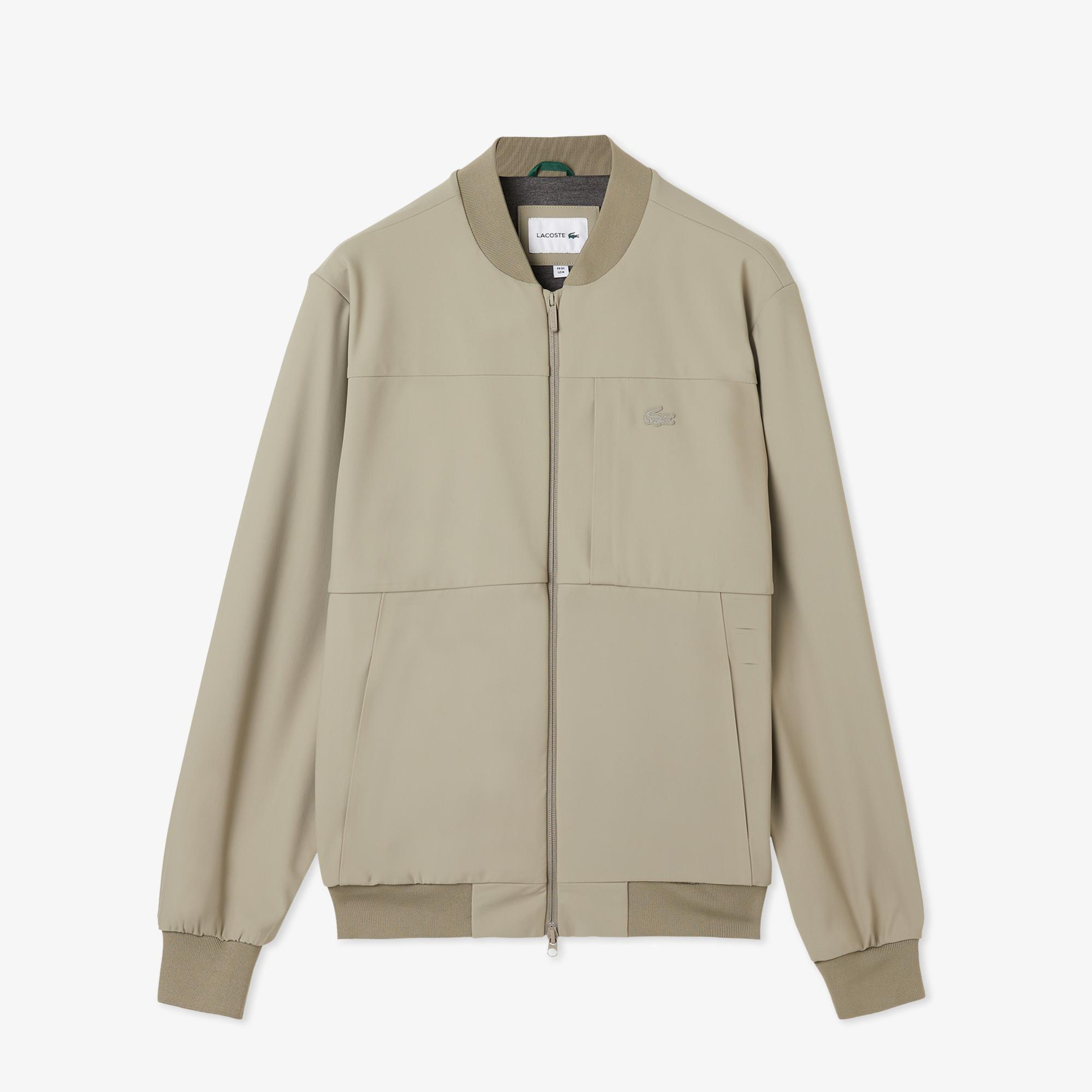 Lacoste Erkek Hakim Yaka Açık Kahverengi Bomber Ceket