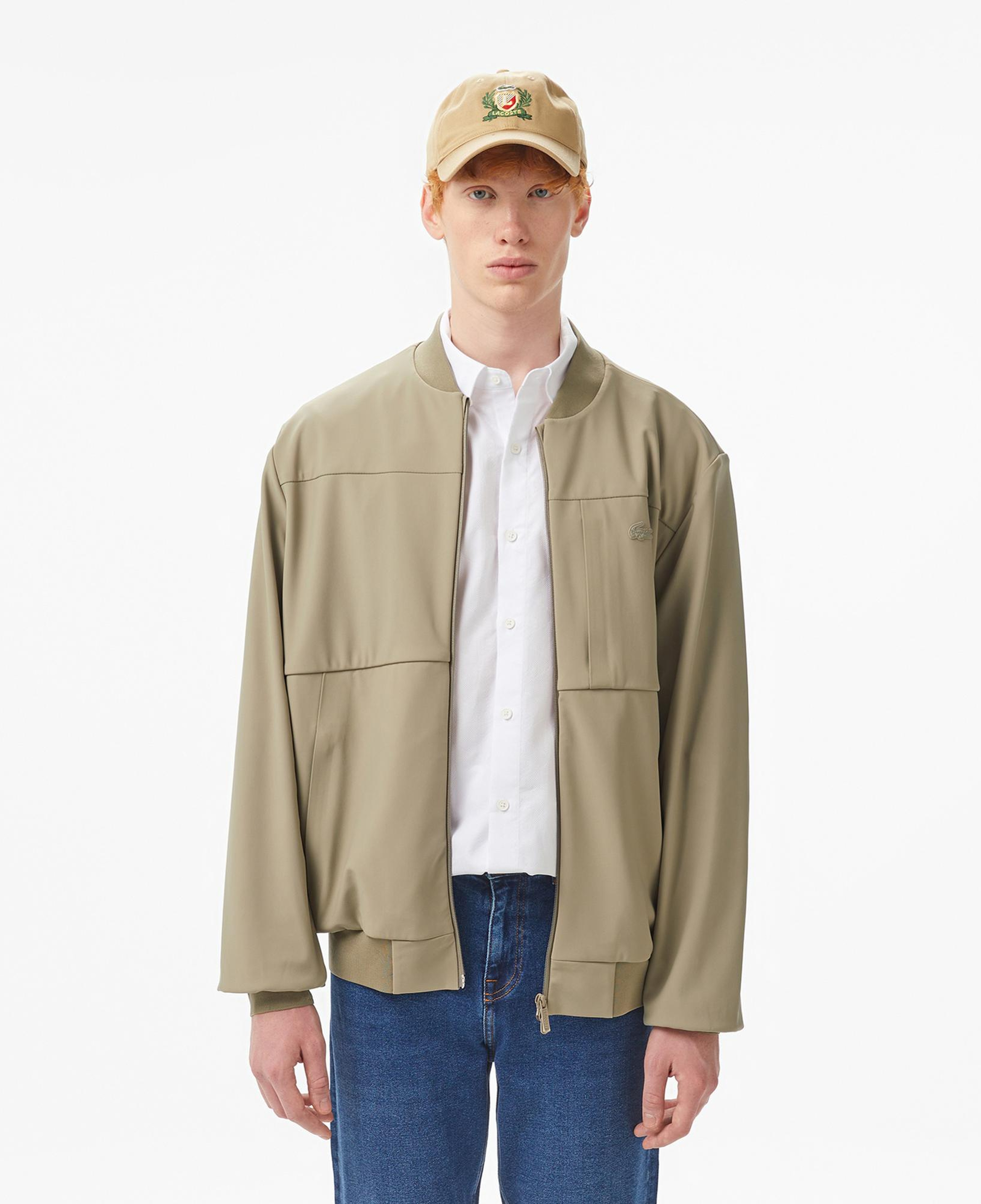 Lacoste Erkek Hakim Yaka Açık Kahverengi Bomber Ceket