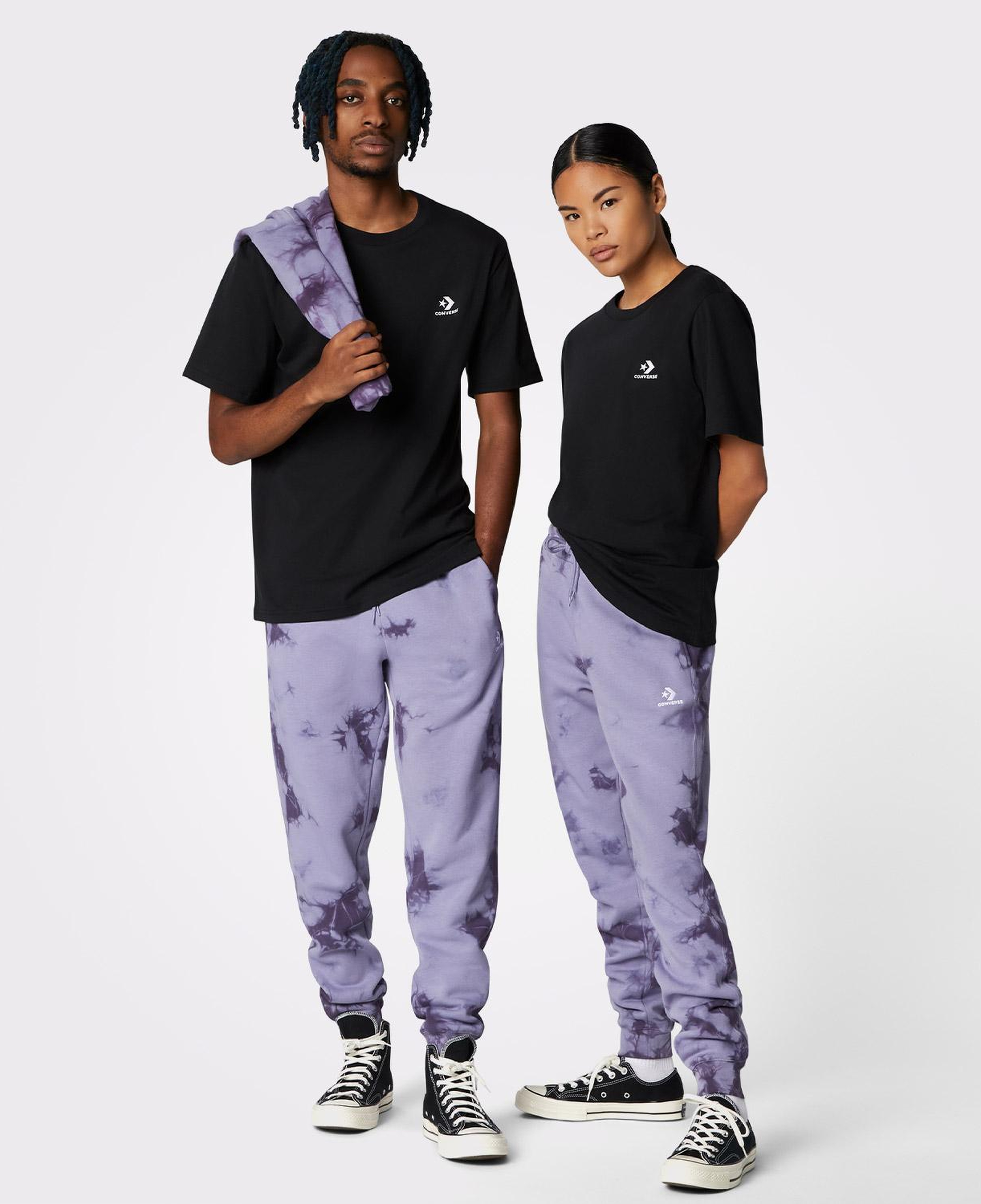 Converse Go-To Embroidered Star Chevron Unisex Siyah T-Shirt