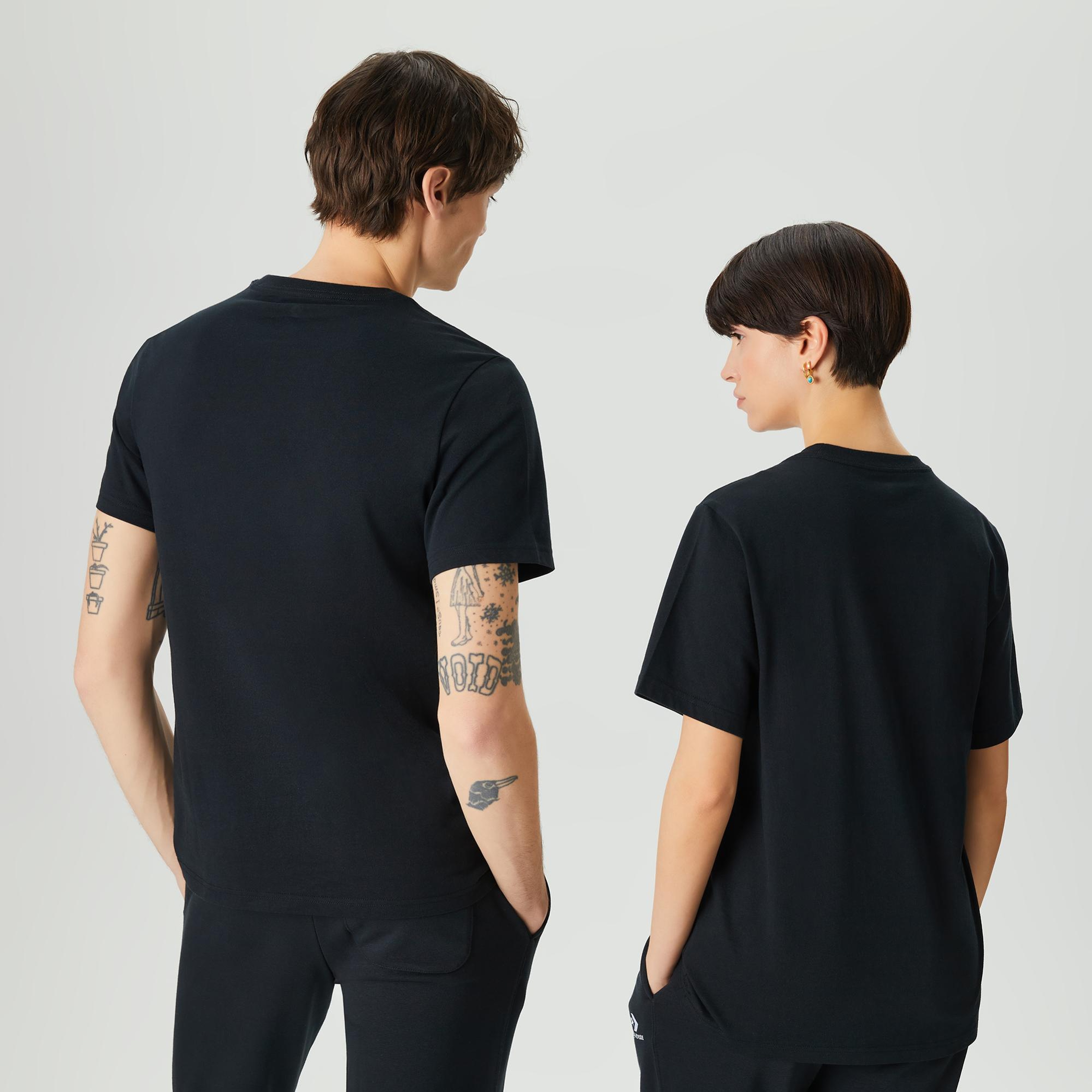 Converse Go-To Embroidered Star Chevron Unisex Siyah T-Shirt