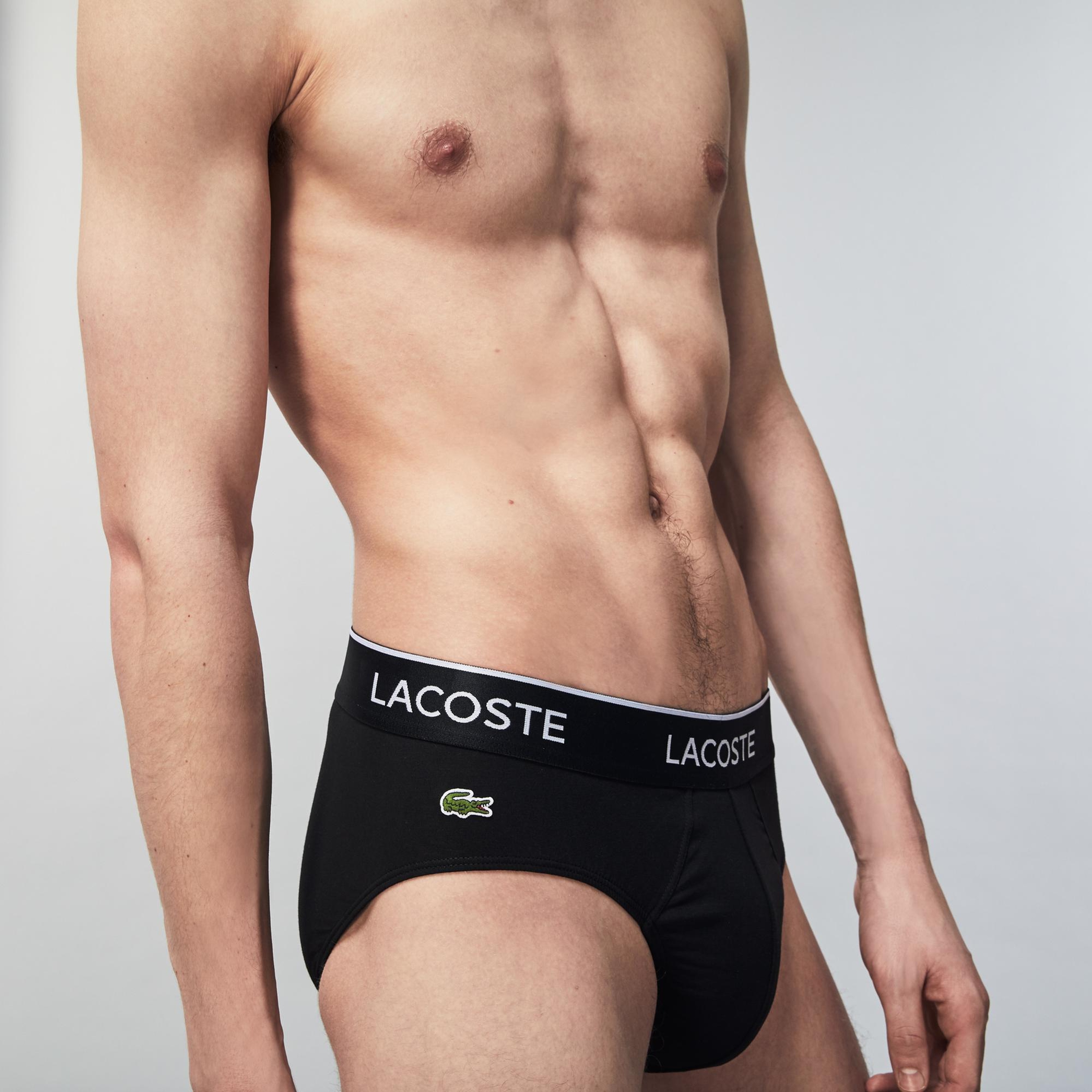 Lacoste Erkek 3'lü Siyah Boxer