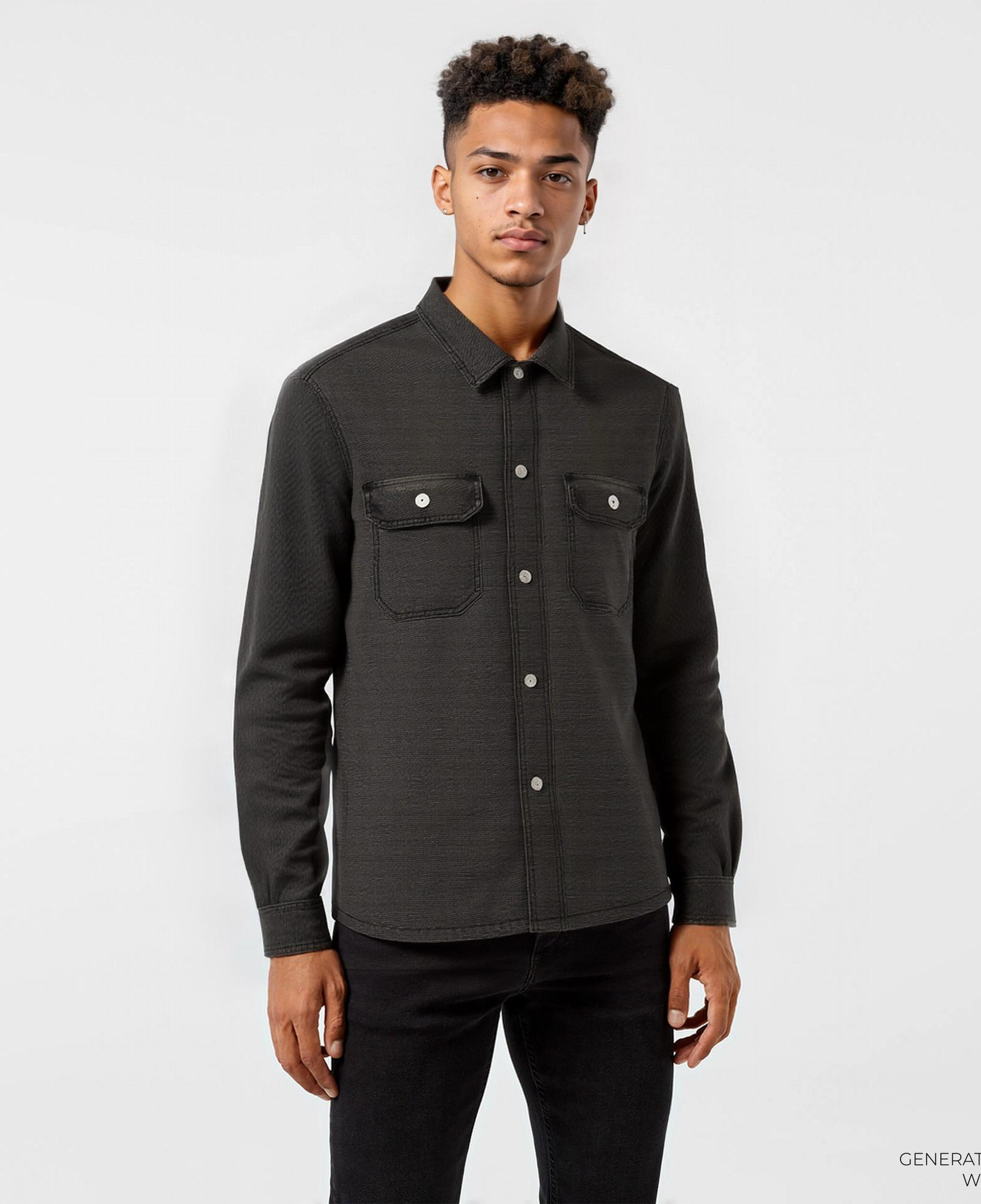 Lacoste Erkek Oversize Fit Gri Gömlek