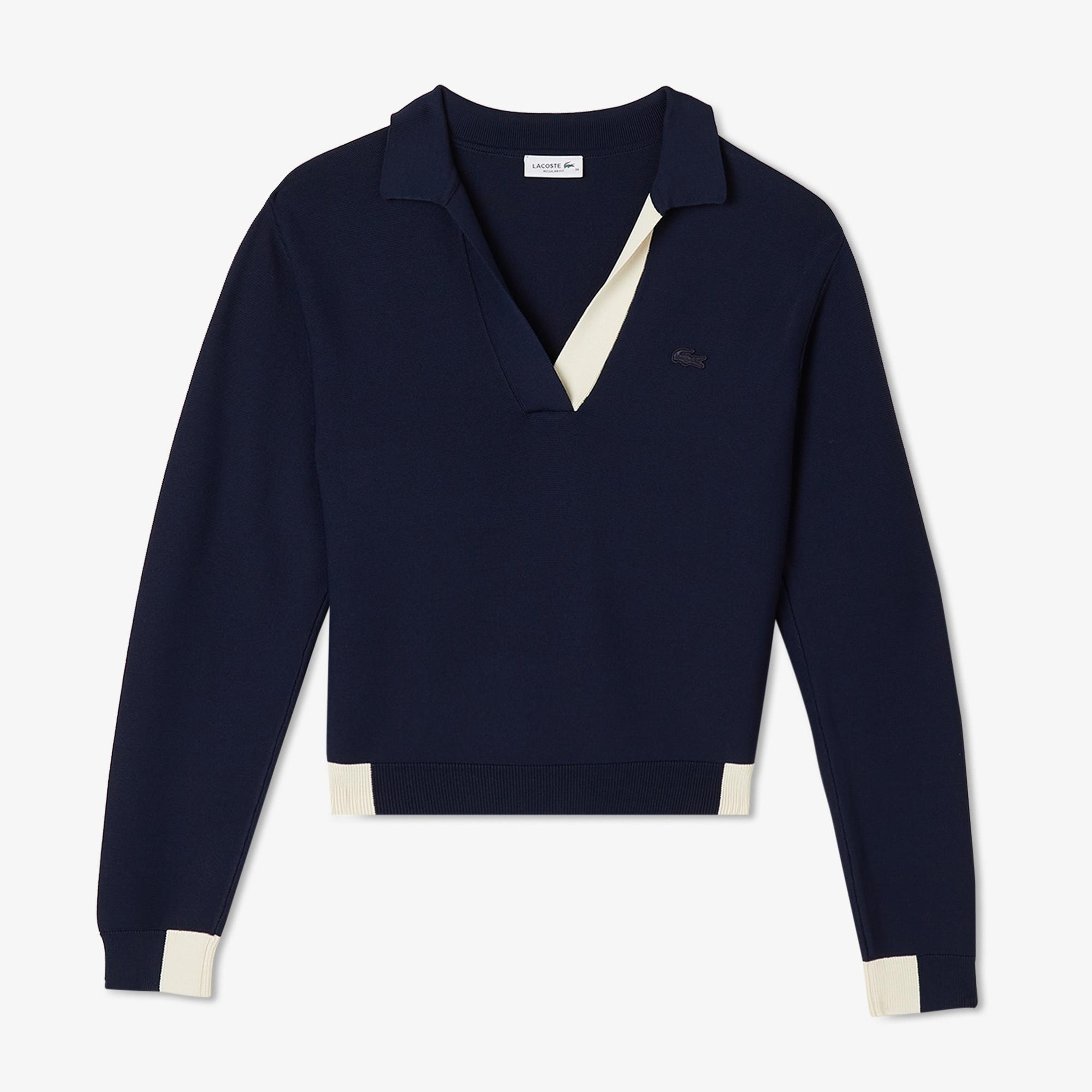 Lacoste Kadın Regular Fit Polo Yaka Krem Triko