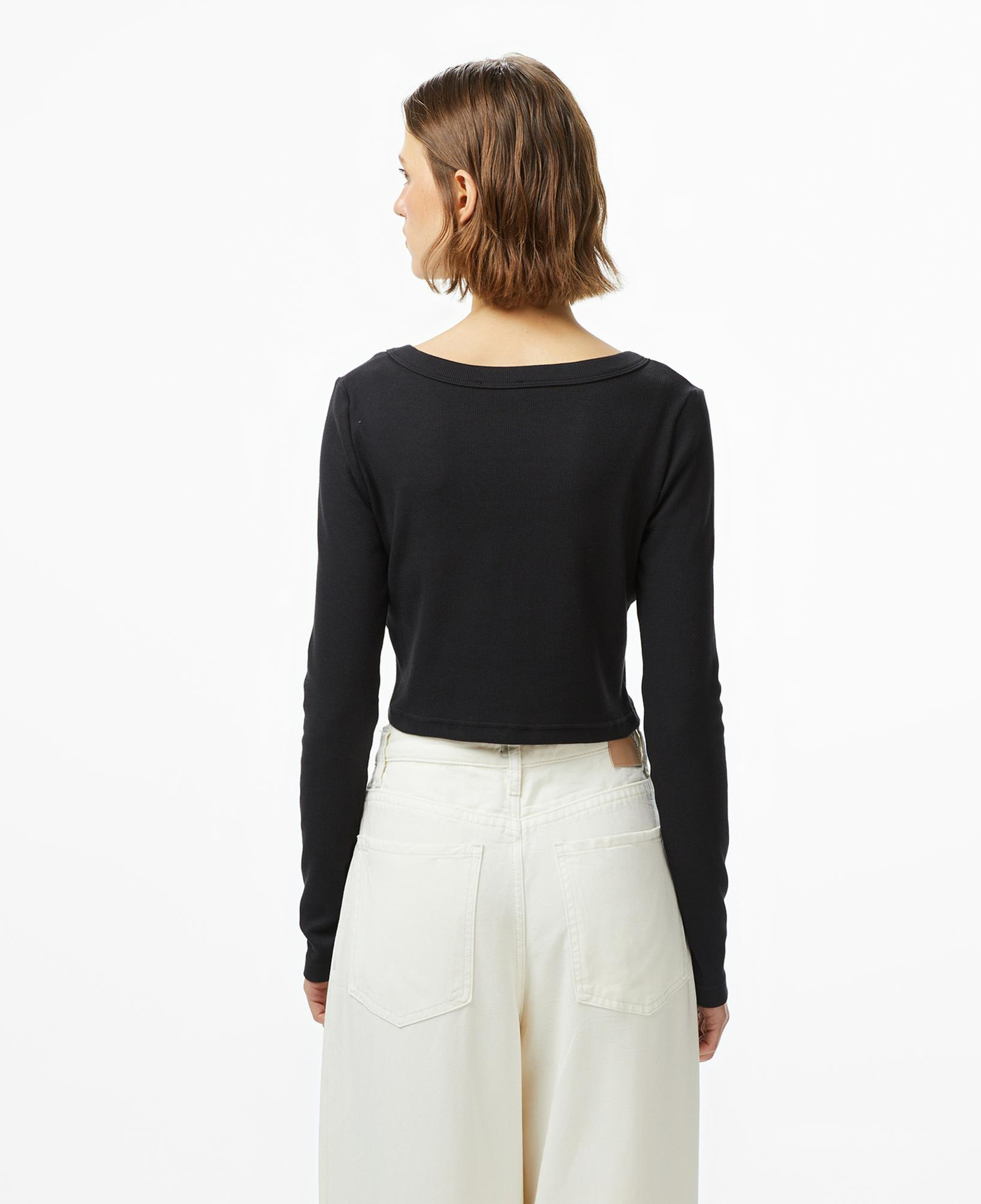 Calvin Klein Woven Label Kadın Siyah Triko