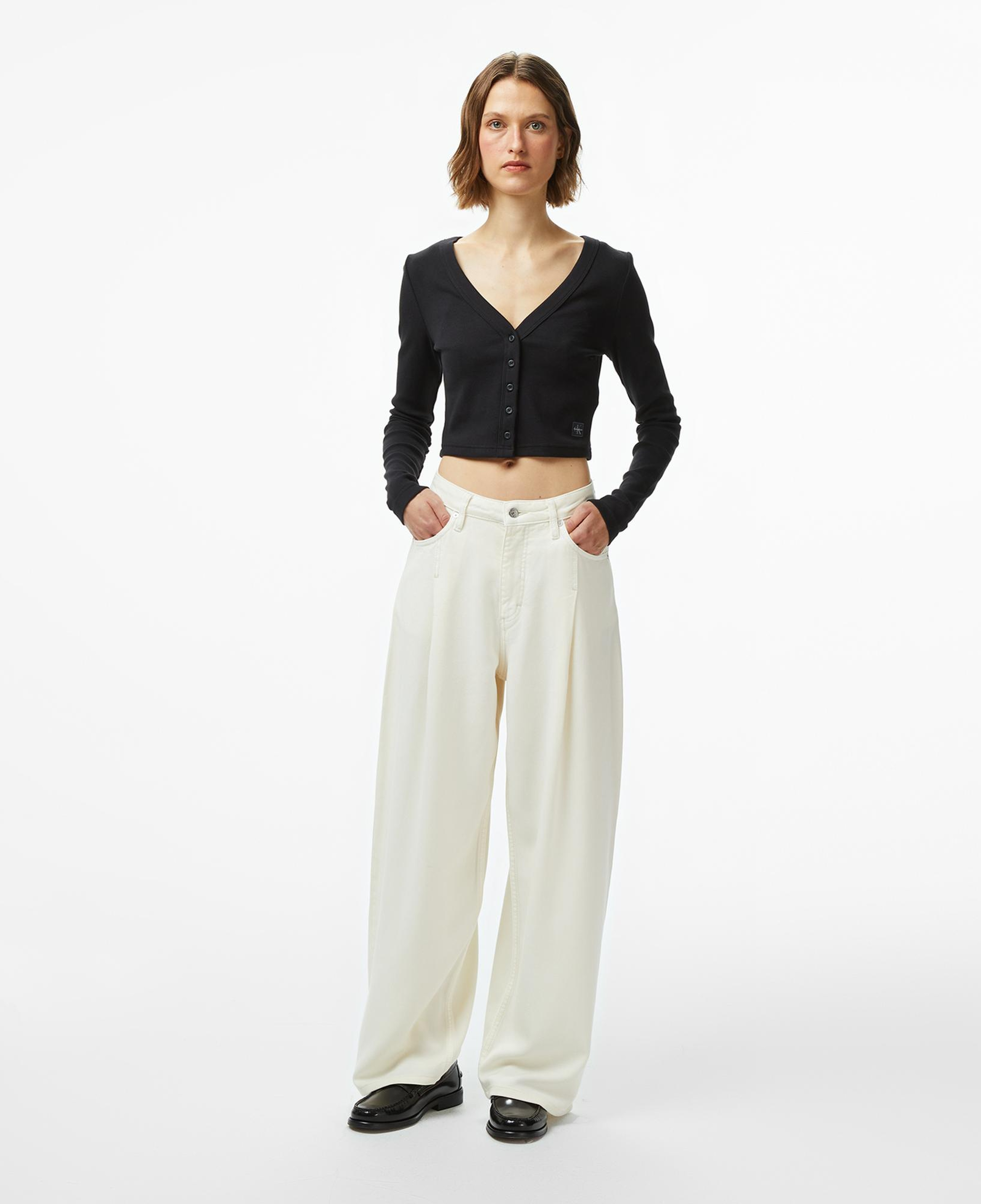 Calvin Klein Woven Label Kadın Siyah Triko