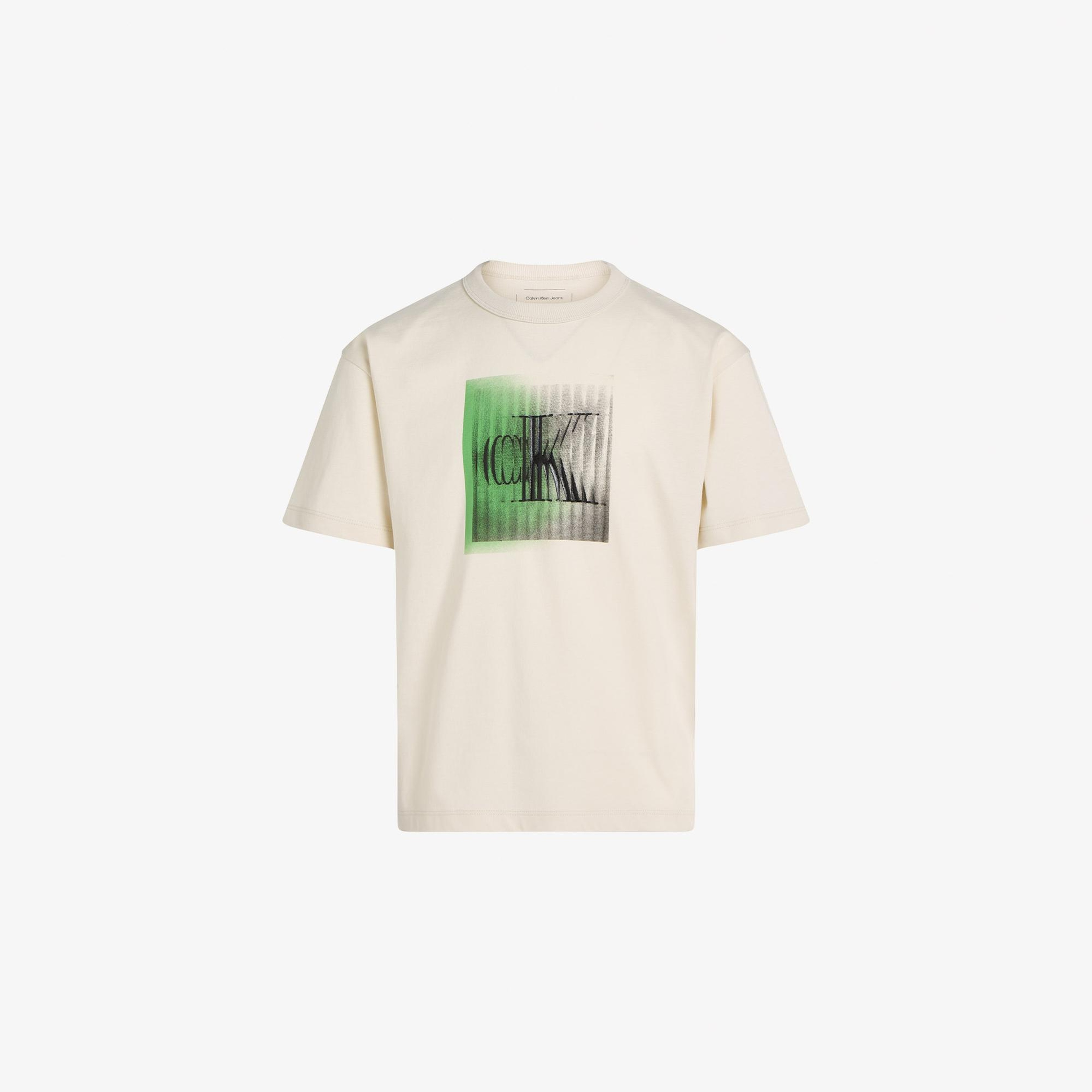 Calvin Klein Large Shifted Çocuk Bej T-Shirt